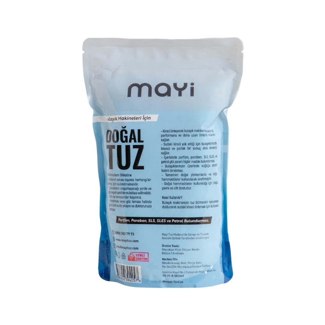 MAYİ DOĞAL BULAŞIK MAKİNESİ TUZU 1500 GR X 8 ADET