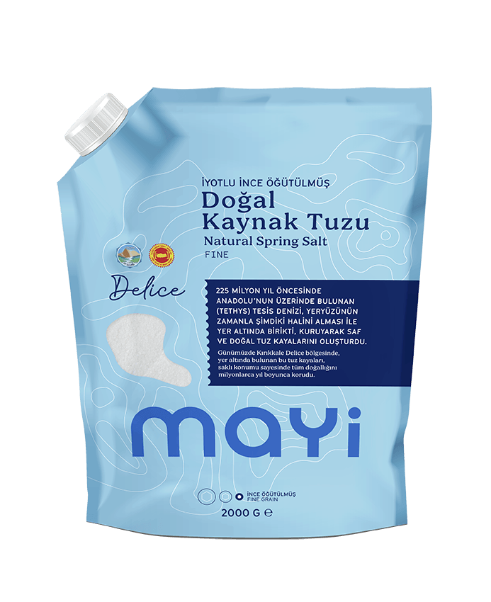 MAYİ ÖĞÜTÜLMÜŞ SOFRA TUZU 2 KG  (İYOT İLAVELİ)