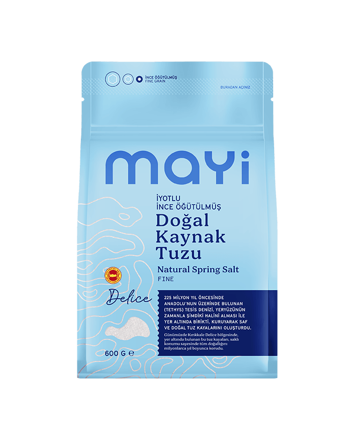 MAYİ ÖĞÜTÜLMÜŞ SOFRA TUZU 600 GR (İYOT İLAVELİ)