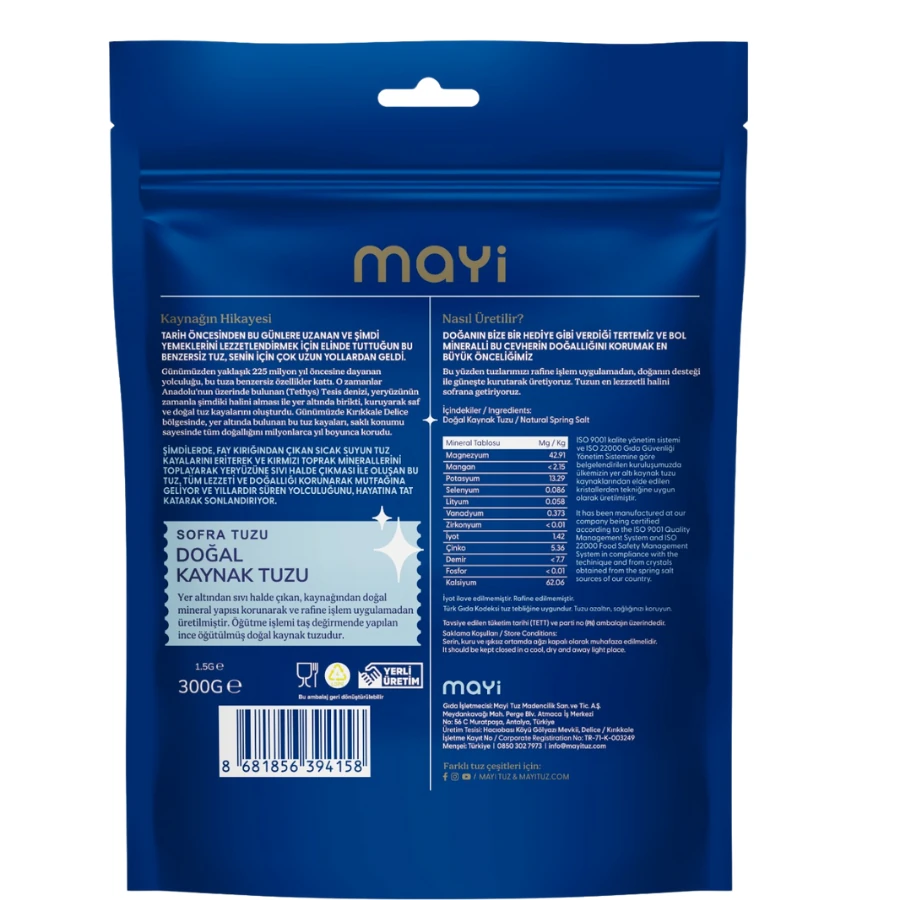 MAYİ DOYPACK KARE STICK TUZ 1.5GR (8’Lİ)