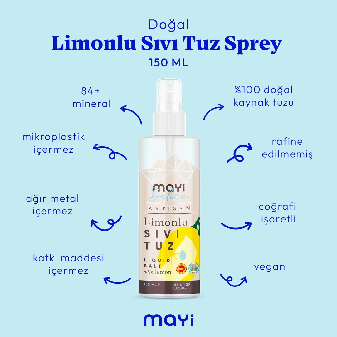Mayi Tuz - Artisan Limonlu Doğal Sıvı Tuz (Sprey)