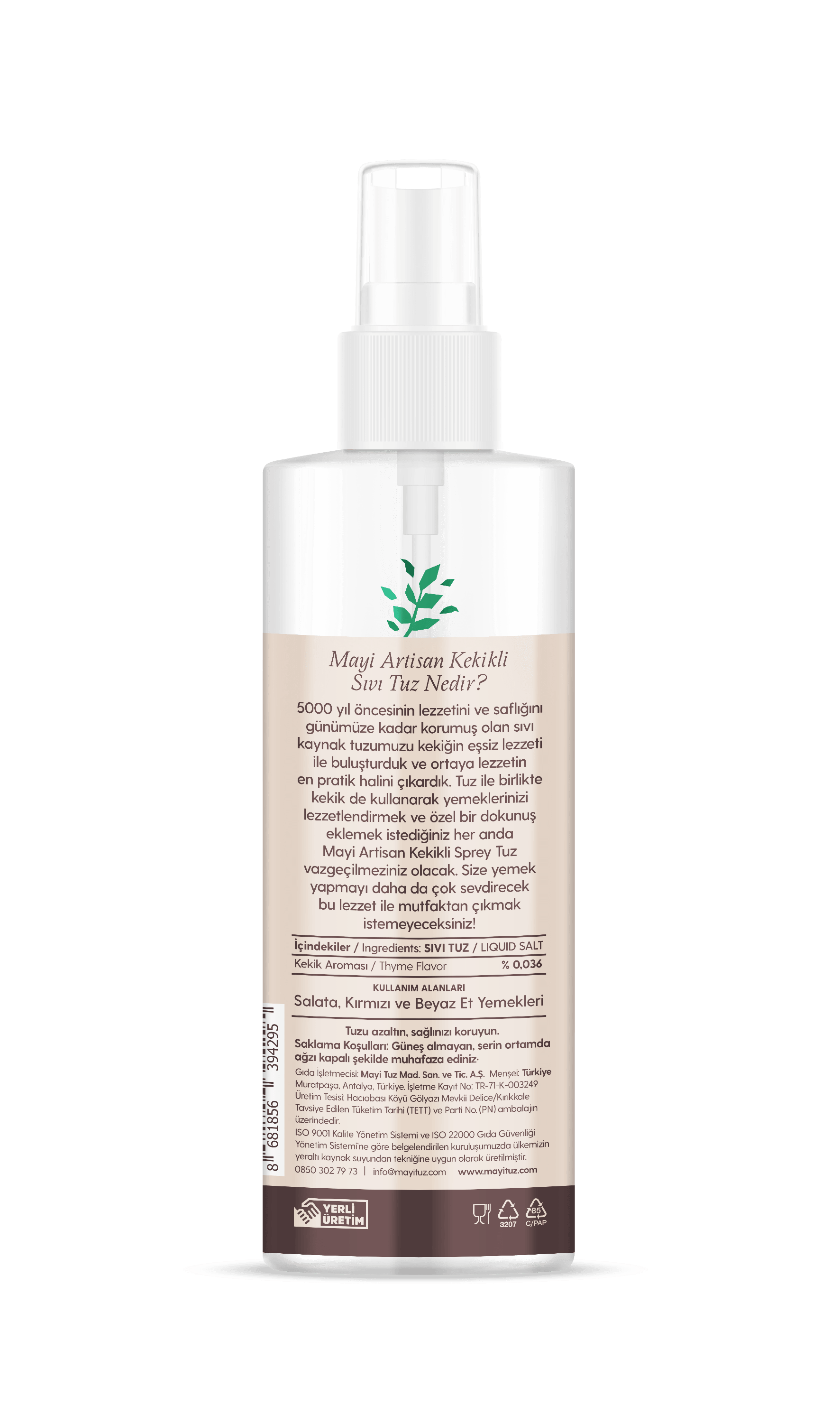 MAYİ ARTISAN KEKİKLİ SIVI TUZ 150 ML