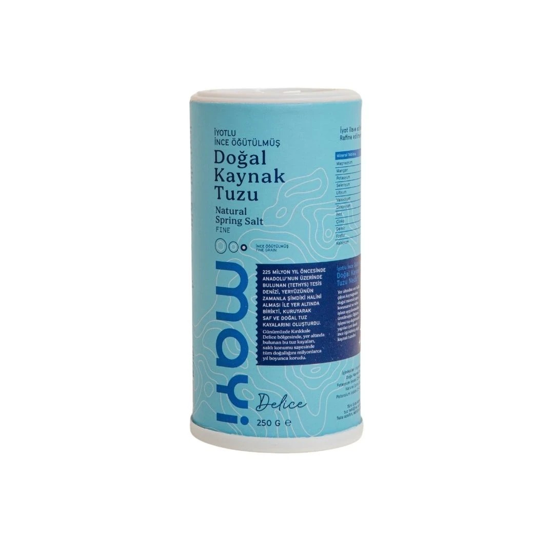 MAYİ ÖĞÜTÜLMÜŞ SOFRA TUZU 250 GR (İYOT İLAVELİ TUZLUKLU) X 24 ADET