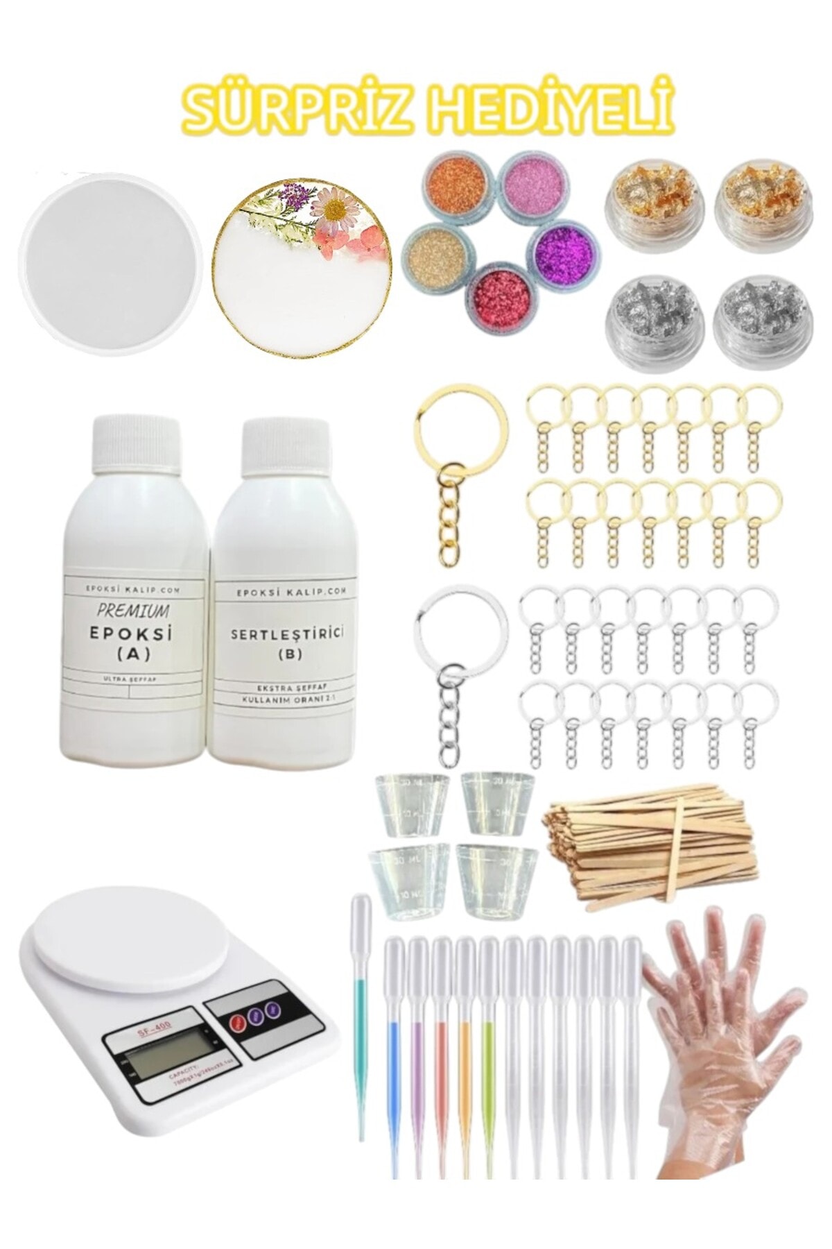 Şeffaf Epoksi Reçine Başlangıç Seti | 750gr Epoksi ile Hobi, Kendin Yap ve Kendi İşini Kurma Seti