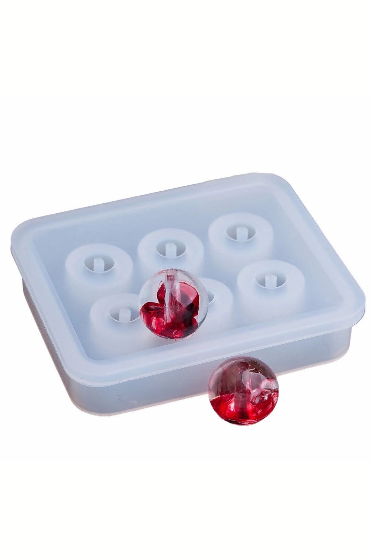 Epoksi Reçine Tesbih , Boncuk , Küre , Yuvarlak Silikon Kalıbı 12mm