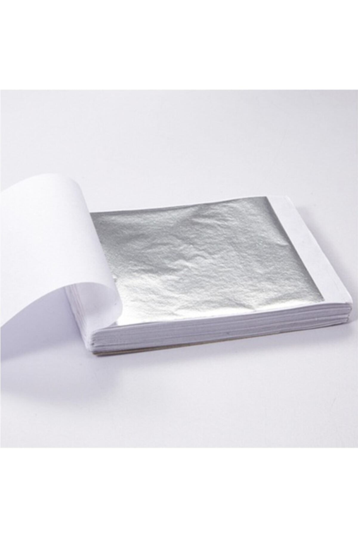 5x Epoksi Gümüş Yaprak Varak , Epoksi Yaprak Varak 5 Sayfa 16x16cm