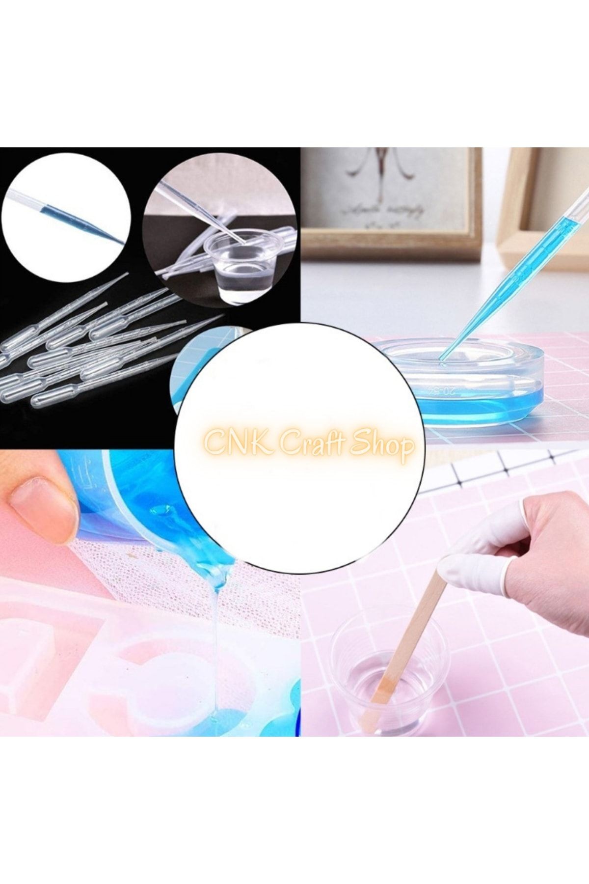 Epoksi Damlalık Pipet Seti (100 ADET) , Epoksi Malzemeleri, Epoksi Malzemeleri, Mum Esans Pipet