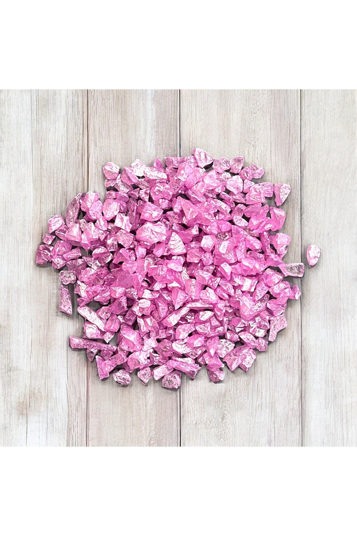 Epoksi Reçine Açık Pembe Dekoratif Kırık Cam 50gr Hobi Mum Tepsi Dekoratif Cam