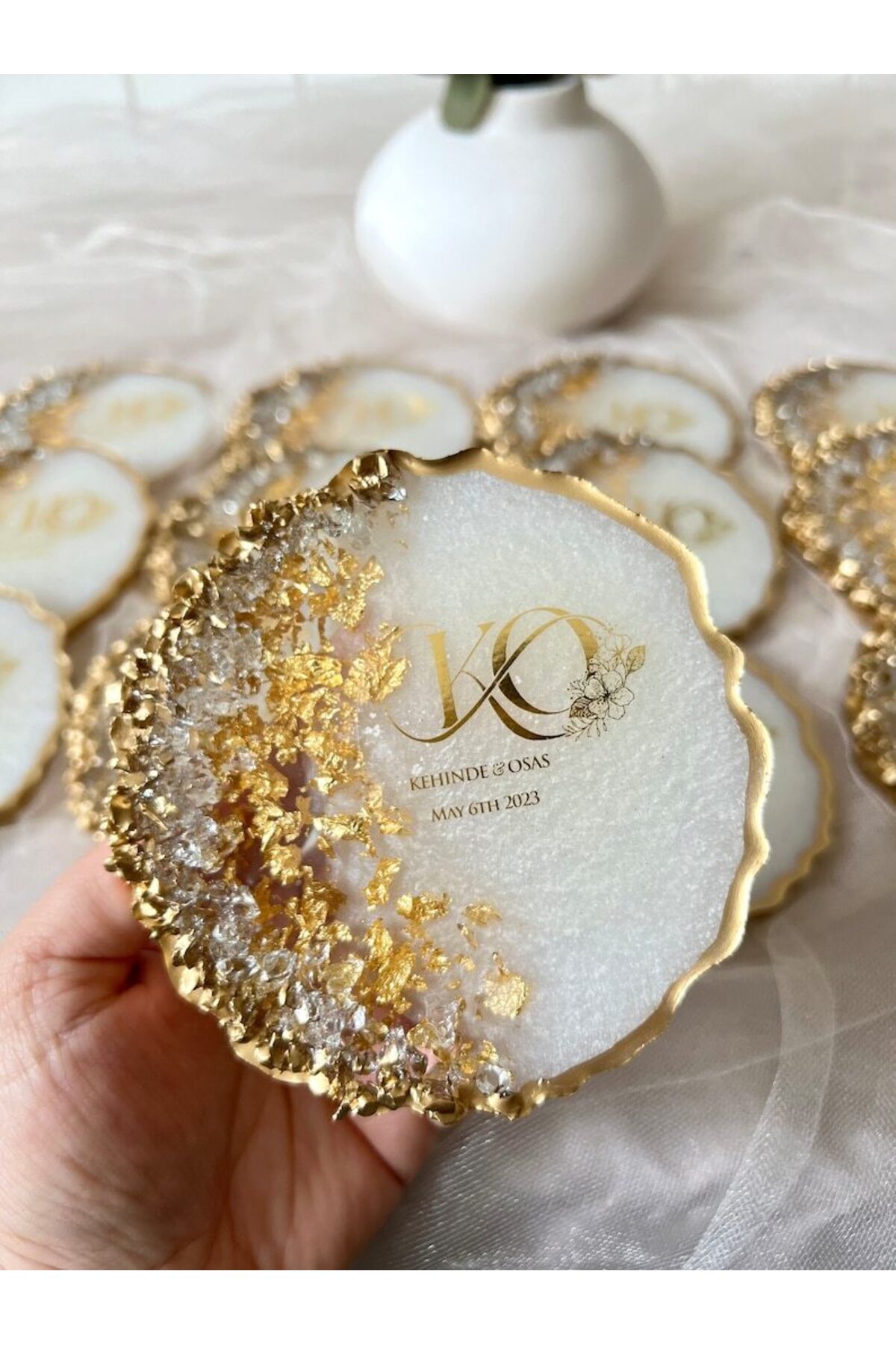 Altın Yaprak Varak 20 Sayfa / Epoksi Reçine Altın Varak 16x16cm / Epoksi Altın Folyo Varak 2X-B16