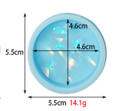 Epoksi Holografik Silikon Kalıp Yuvarlak 4.6cm