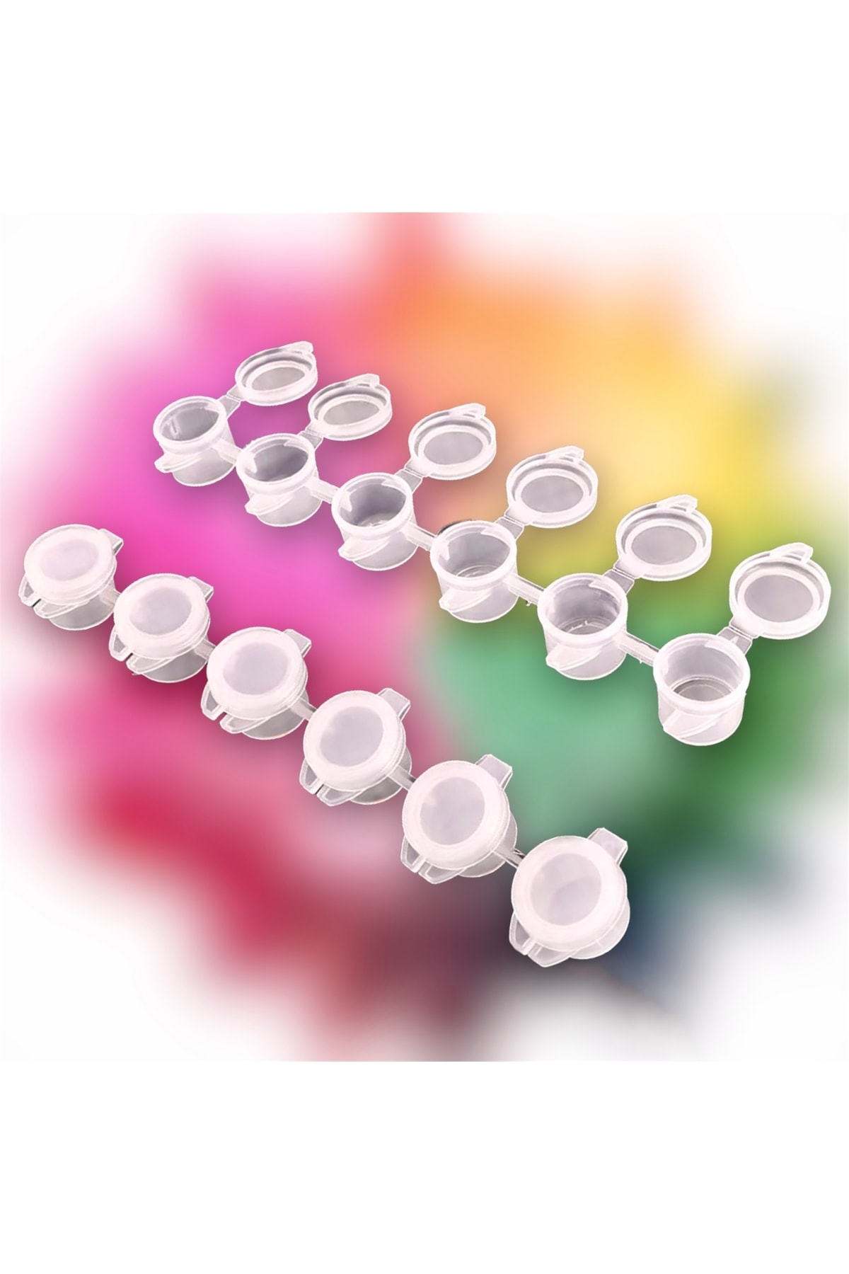 Plastik Boya Kutusu 12 Göz 3ml Küçük Boy , Boncuk Kutusu , Lens Kutusu , Boya Kutusu