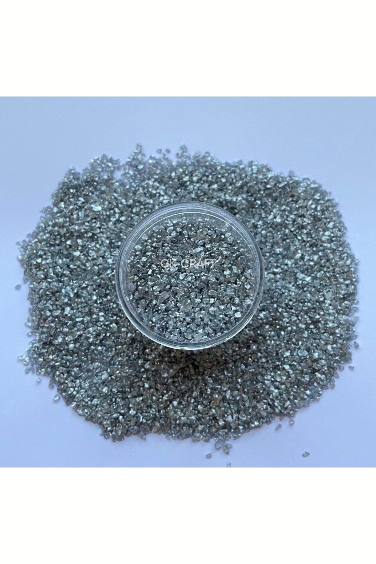 Epoksi Reçine Gümüş Yaldız Cam 50 gr , Kırık Cam Dekoratif Cam , Dekoratif Kırık Cam ,epoksi