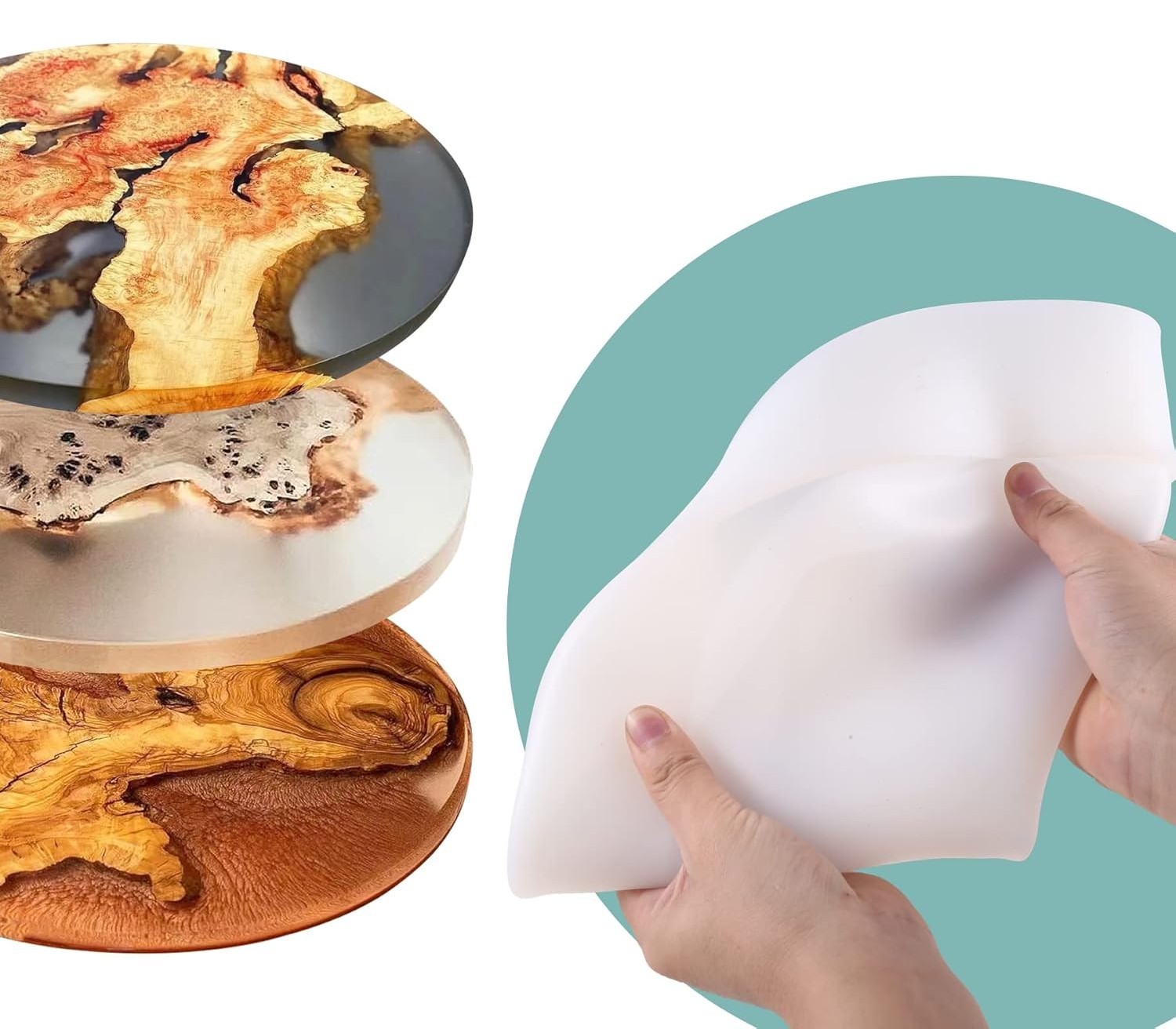 Epoksi Masa Silikon Kalıbı Epoksi Sehpa Kalıbı Derin Epoksi Silikon Kalıp 