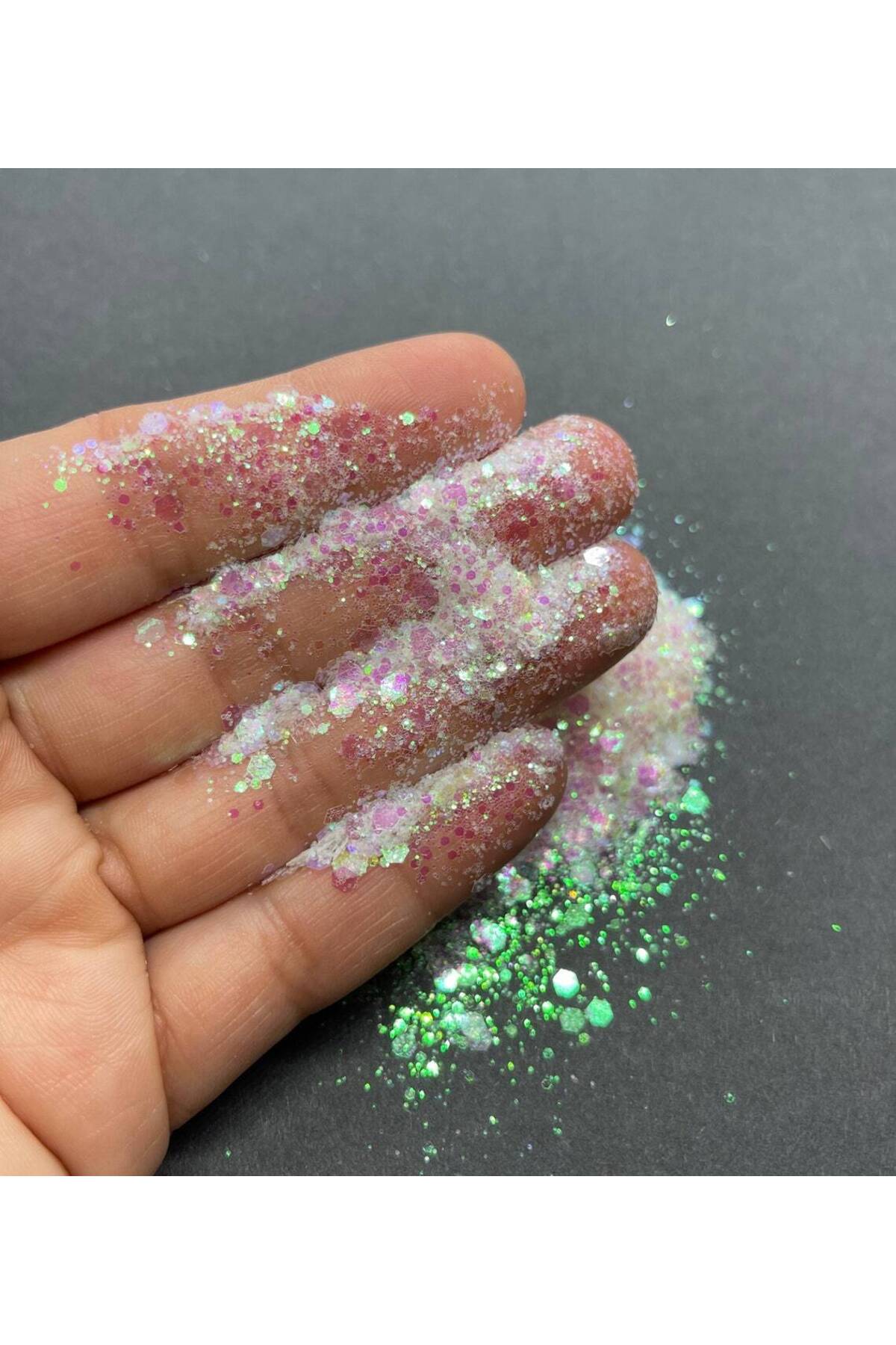 Chunky Glitter Beyaz 5 gr Holografik Epoksi Reçine Tırnak Makyaj Glitter
