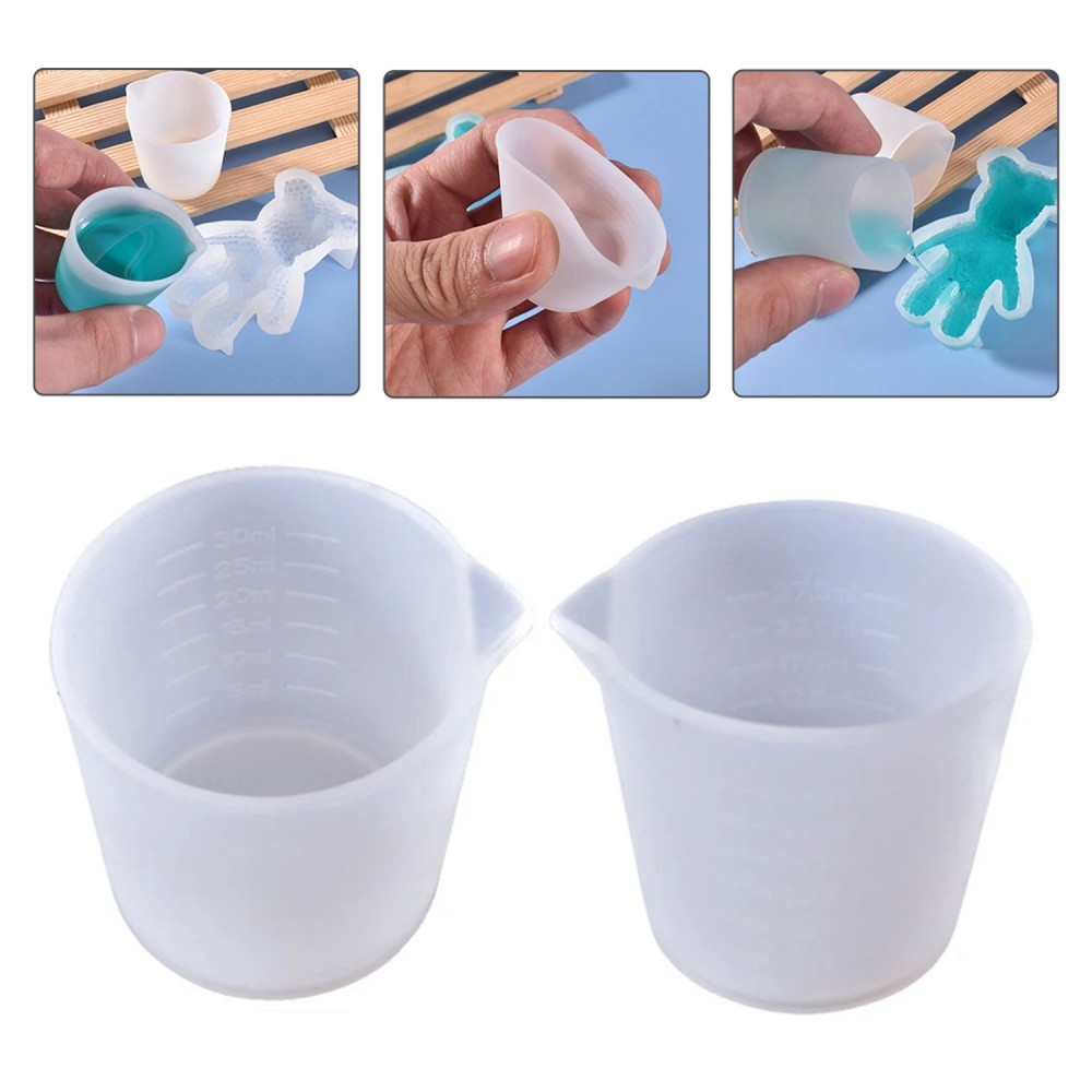 Epoksi Reçine Silikon Kabı Döküm Karıştırma Kabı Uçlu 50 ML
