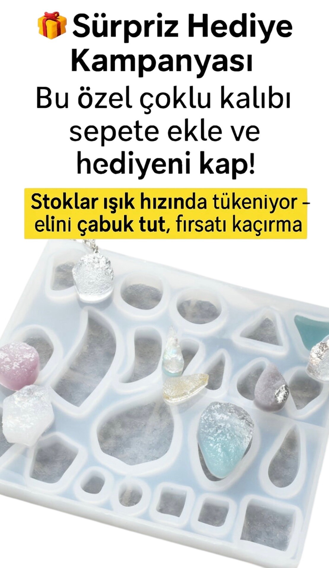 HEDİYE BEDAVA ÜRÜN  ÇOKLU KALIP Epoksi Silikon Kalıp Epoksi Kalıp 