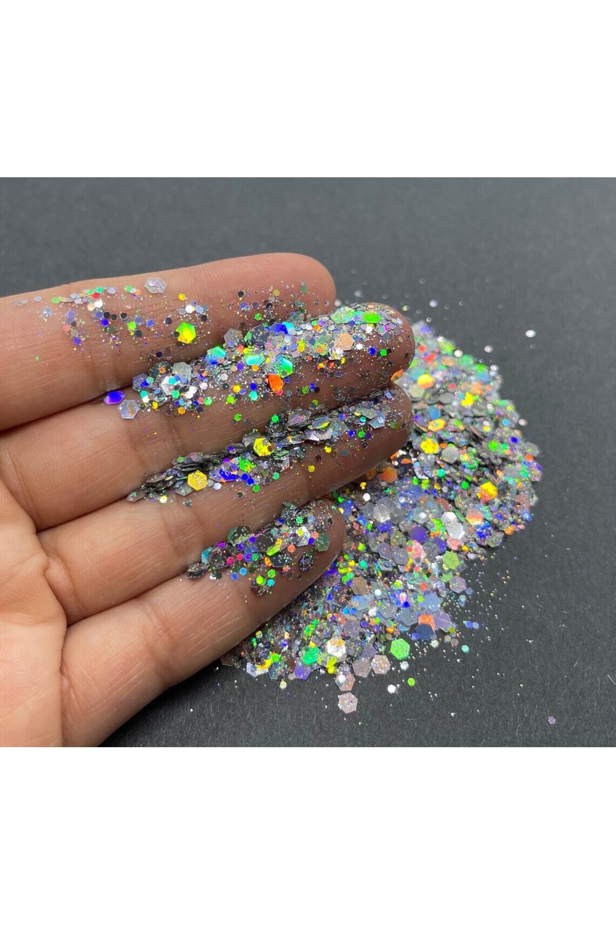 5gr Epoksi Chunky Glitter Gümüş Holografik