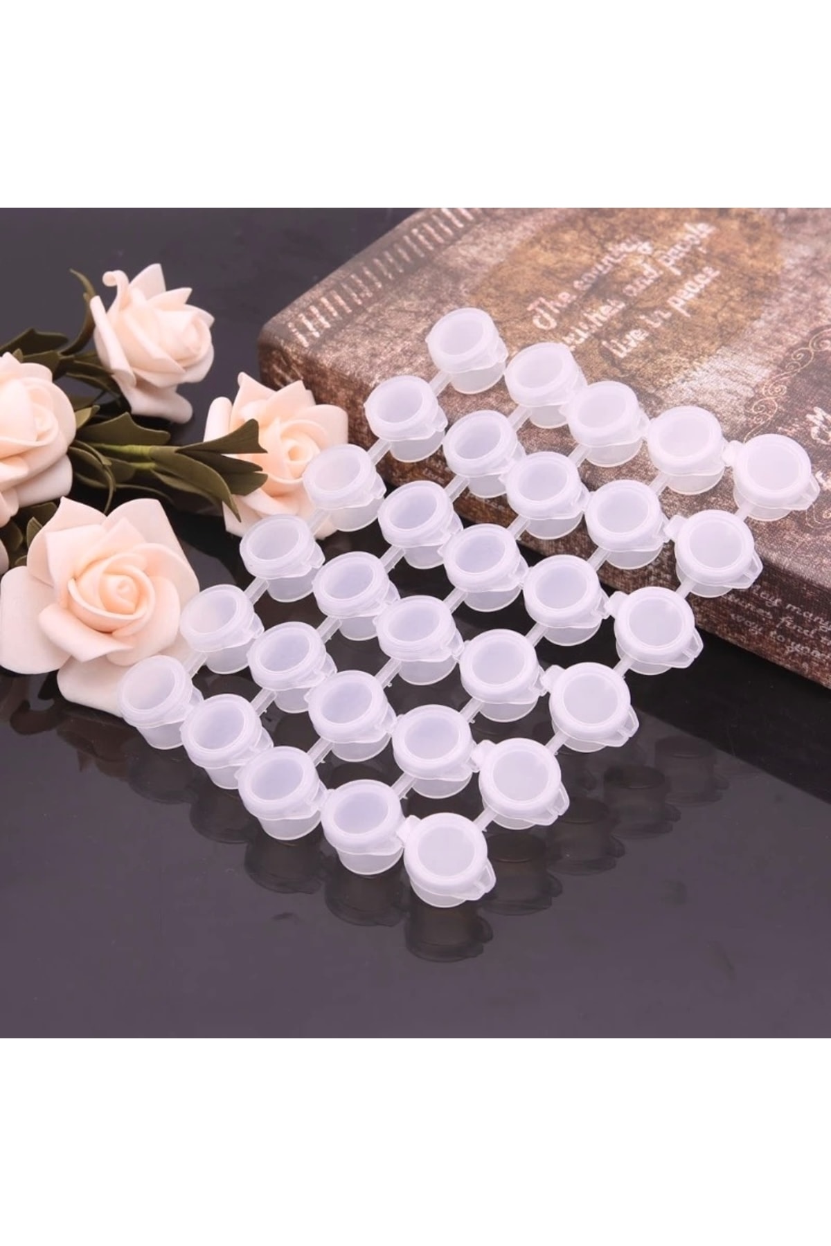 Plastik Boya Kutusu 12 Göz 3ml Küçük Boy , Boncuk Kutusu , Lens Kutusu , Boya Kutusu