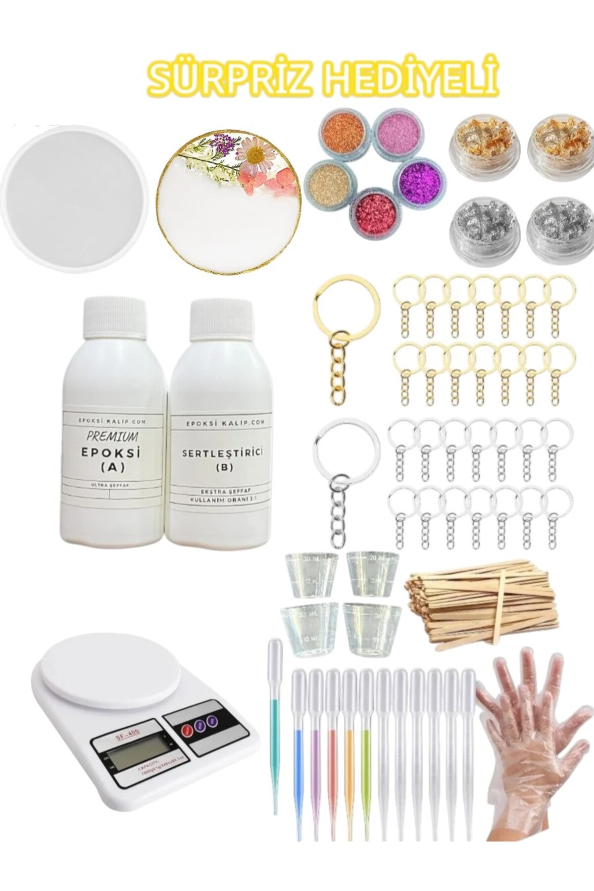 Şeffaf Epoksi Reçine Başlangıç Seti | 750gr Epoksi ile Hobi, Kendin Yap ve Kendi İşini Kurma Seti