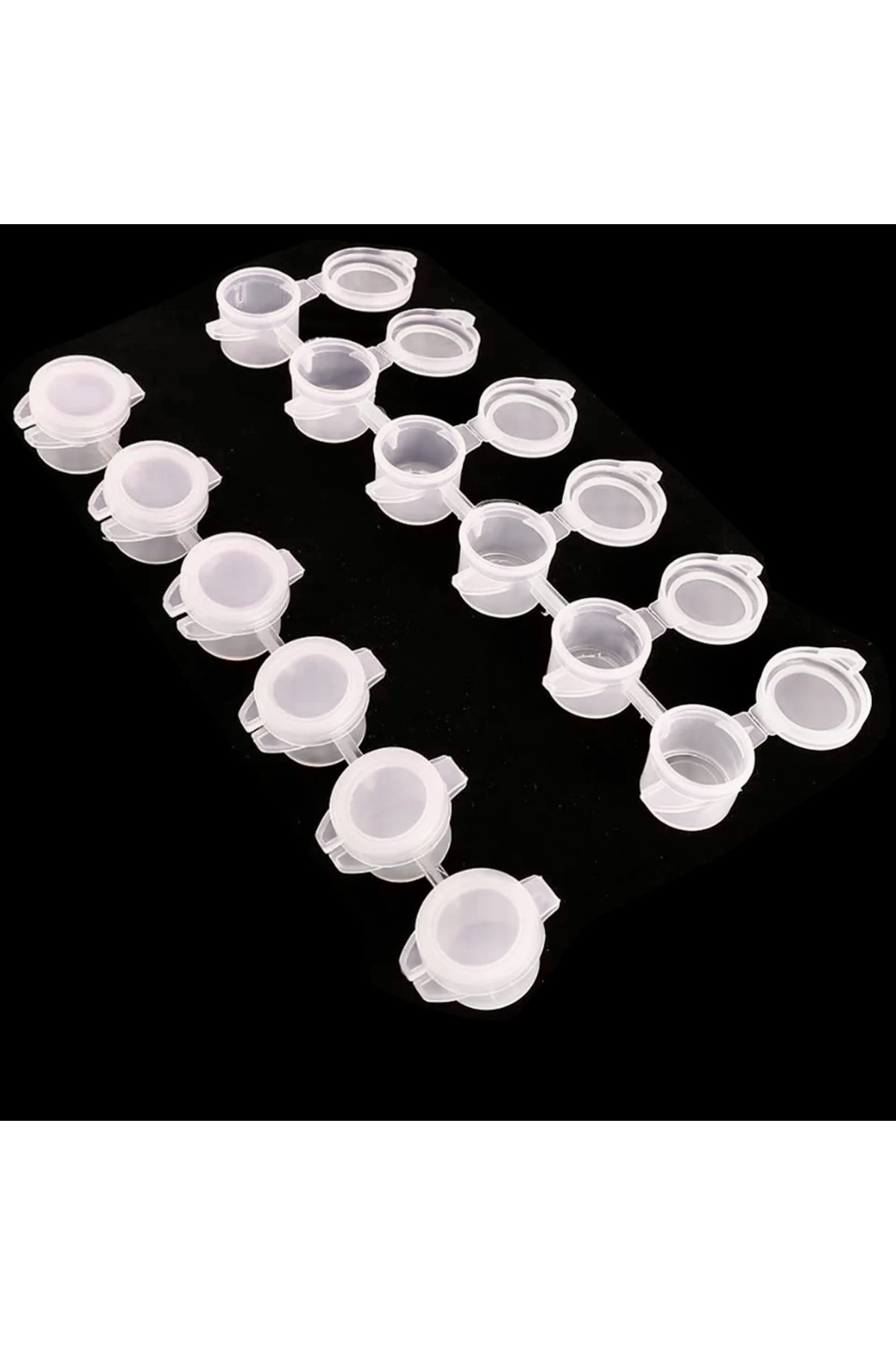 Kolye Yüzük Takı Kutusu 6 Göz 10 Ml, Boya Kutusu,boncuk Kutusu, Lens Kutusu, Plastik Boş Kutu