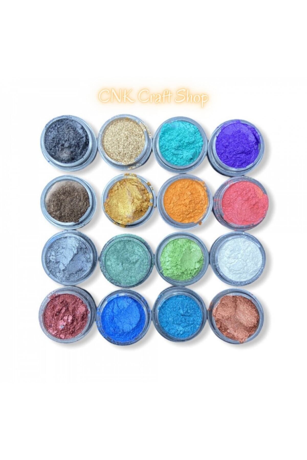 Epoksi Reçine 16lı Toz Pigment Boya Seti 16x10ml Epoksi Reçine Mini Pigment A2