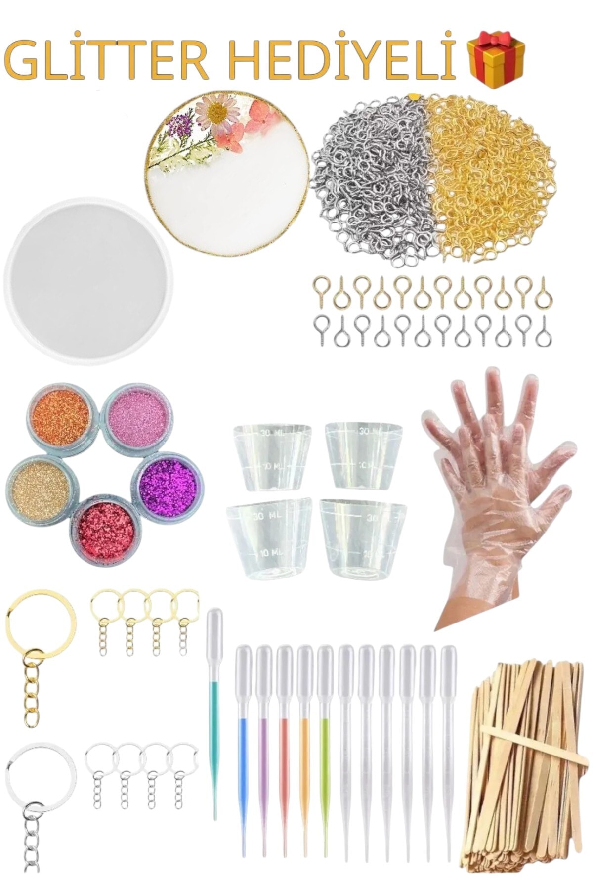 Epoksi Reçine Başlangıc Set 200 Parça , Epoksi Başlangıç Seti, Epoksi Reçine, Epoksi Kalıp Cank