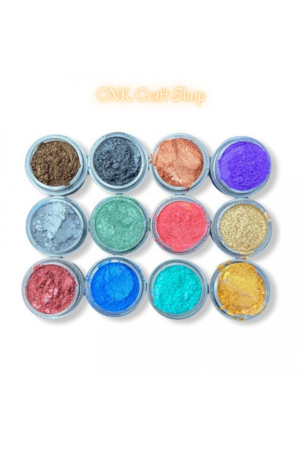 Epoksi Reçine Mini Sedef Toz Pigment Boya Seti , Epoksi Renk Pigment Set 12 Adet X 10ml