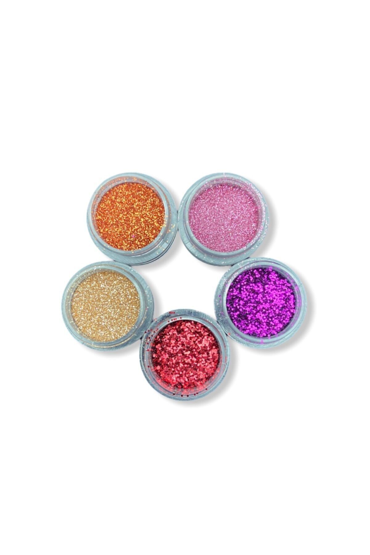 5 Adet Epoksi Reçine Sim & Glitter Seti , Mum Nail Art Glitter Sim Seti Epoksi Malzeme