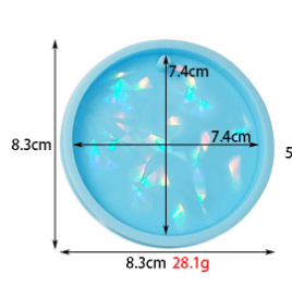 Epoksi Holografik Silikon Kalıp Yuvarlak 7cm