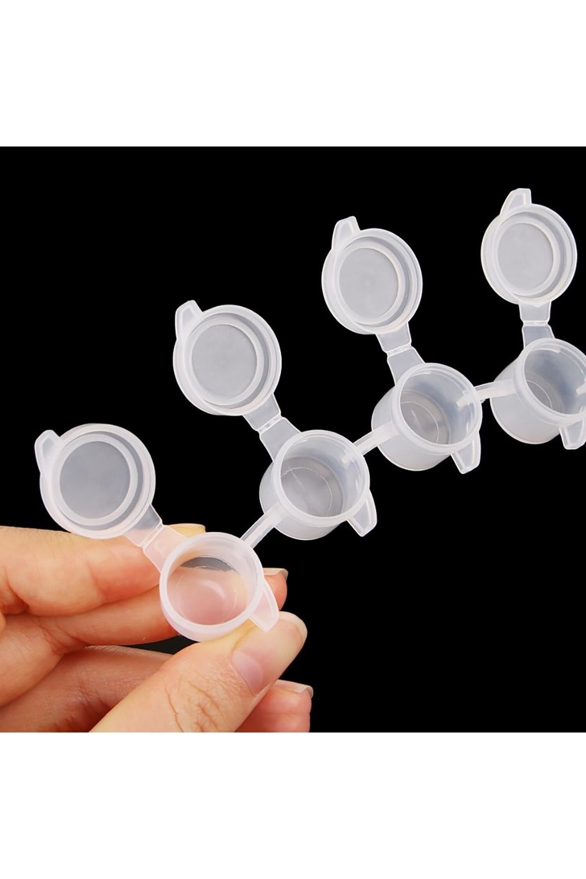 Kolye Yüzük Takı Kutusu 6 Göz 10 Ml, Boya Kutusu,boncuk Kutusu, Lens Kutusu, Plastik Boş Kutu