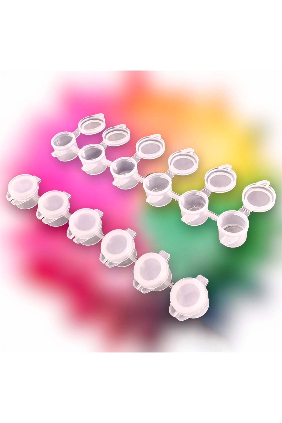 Kolye Yüzük Takı Kutusu 100 Göz, Boya Kutusu 3ml Boncuk Kutusu Lens Kutusu Plastik Boş Kutu