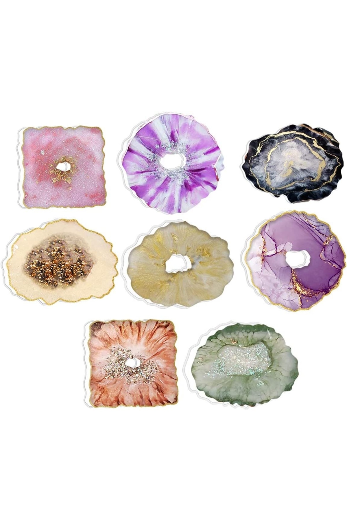 Epoksi Reçine 8 Adet Mini Sedef Toz Pigment Epoksi Boya, Mum Boyası, Beton Boyası