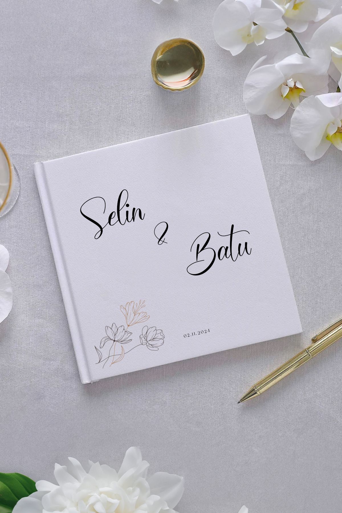 Düğün Özel Gün Anı Ve Ziyaretçi Defteri 21cm X 21cm 50 Yaprak