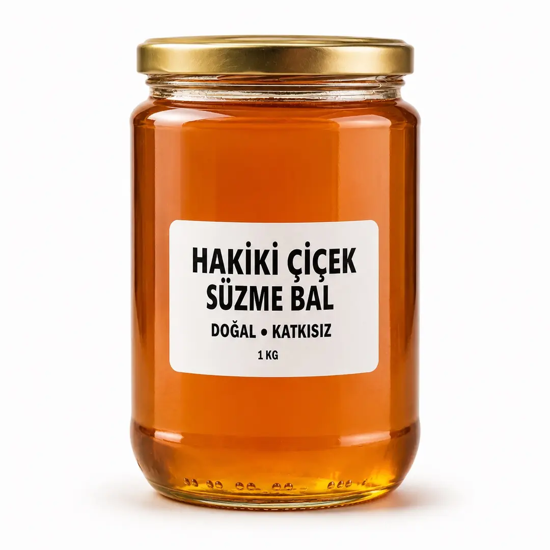 Hakiki Çiçek Süzme Bal %100 Doğal (1KG)
