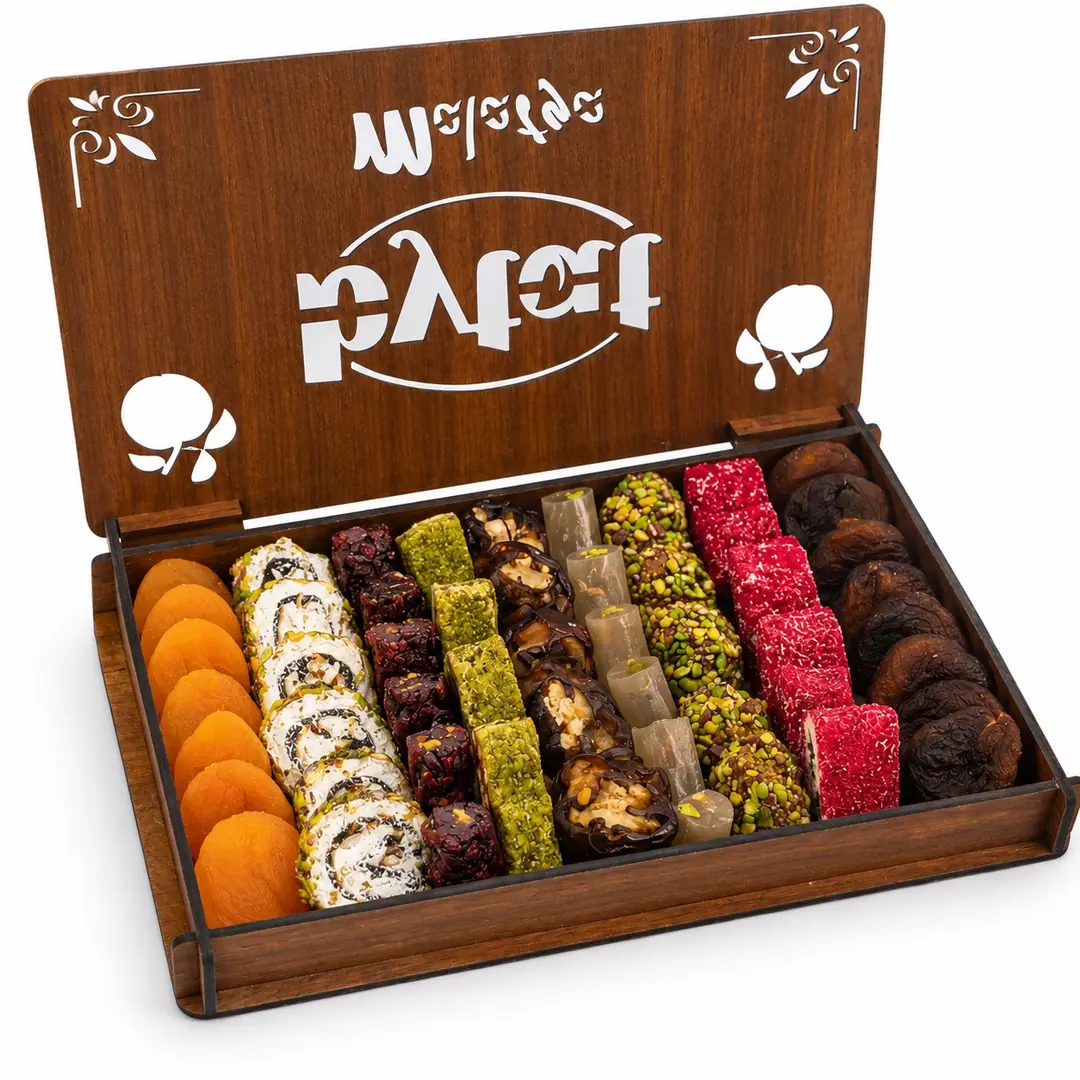 Hediyelik Ahşap Kayısı Kutusu 2 (650gr)