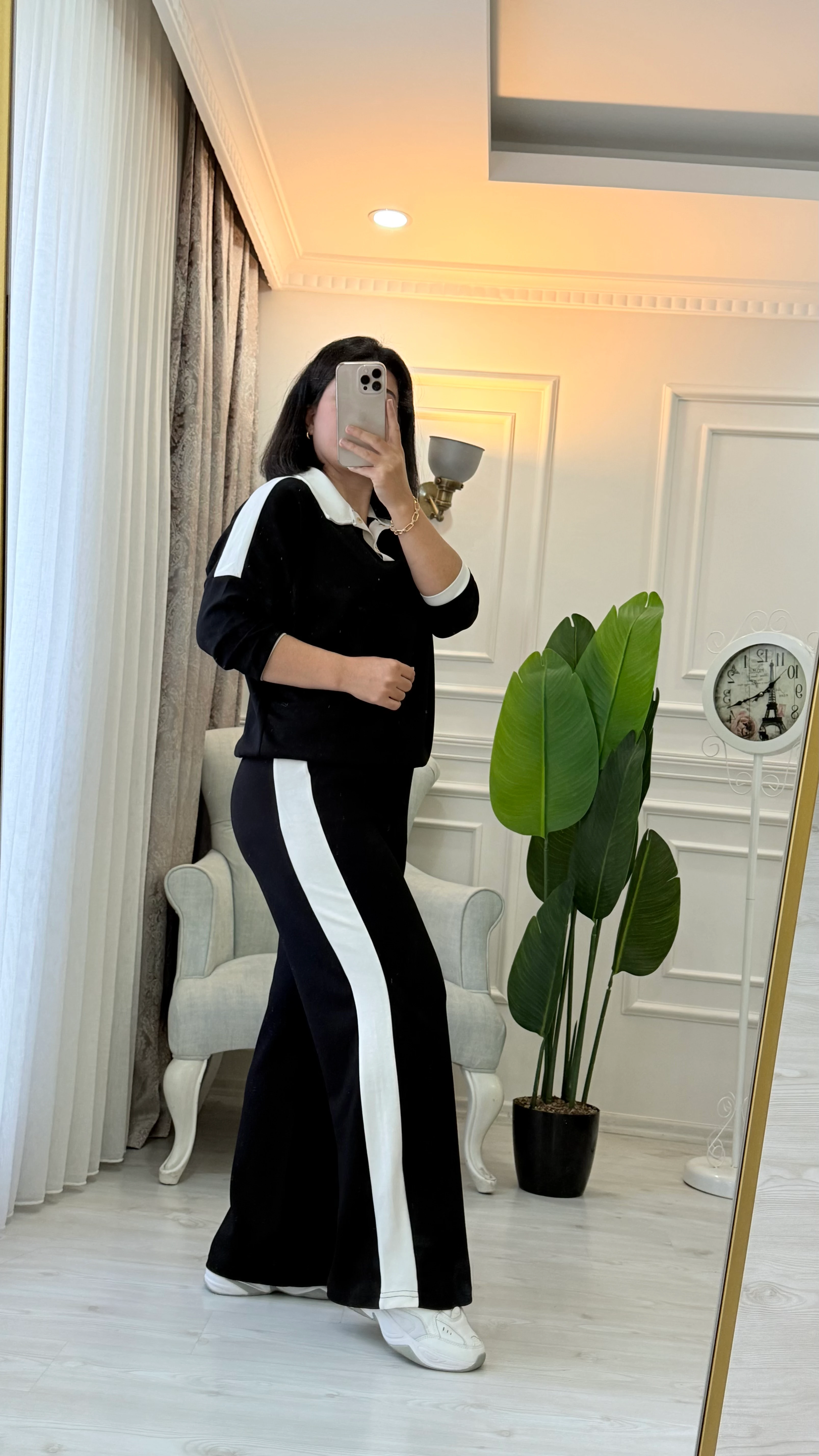 ŞERİT DETAY EŞOFMAN TAKIM SİYAH