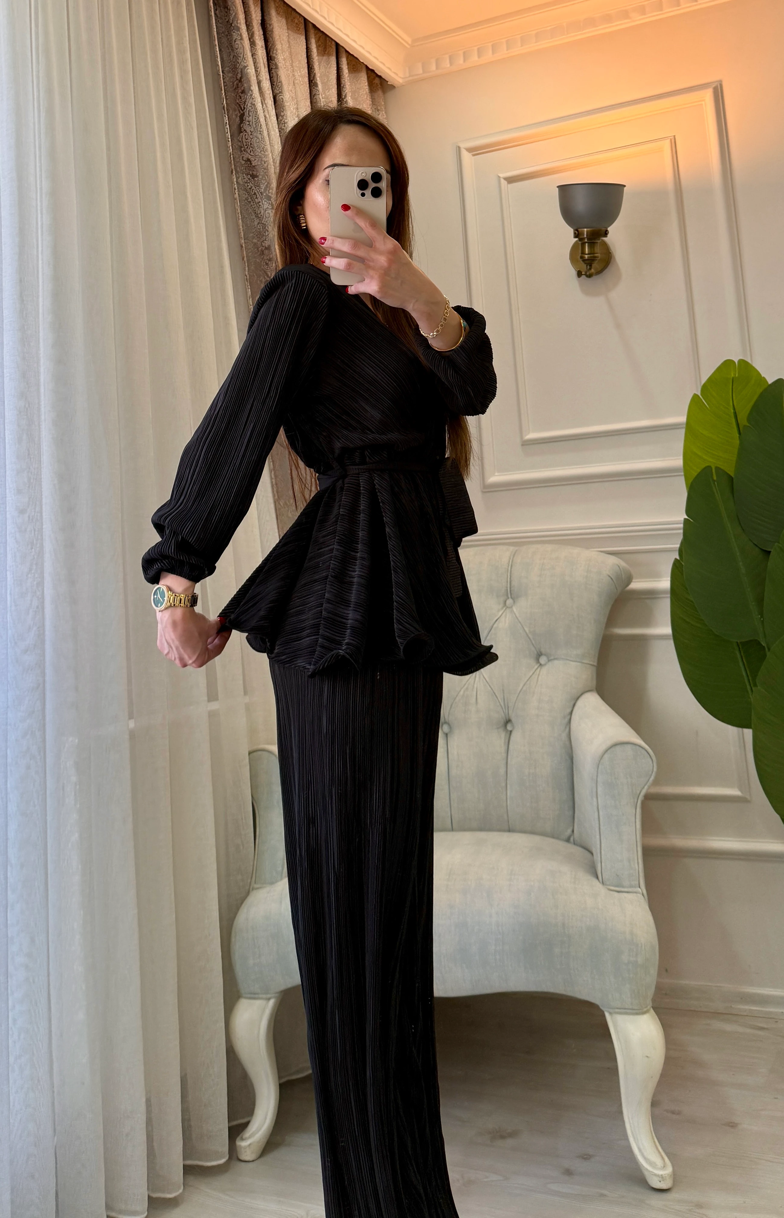 PİLİSE TAKIM SİYAH