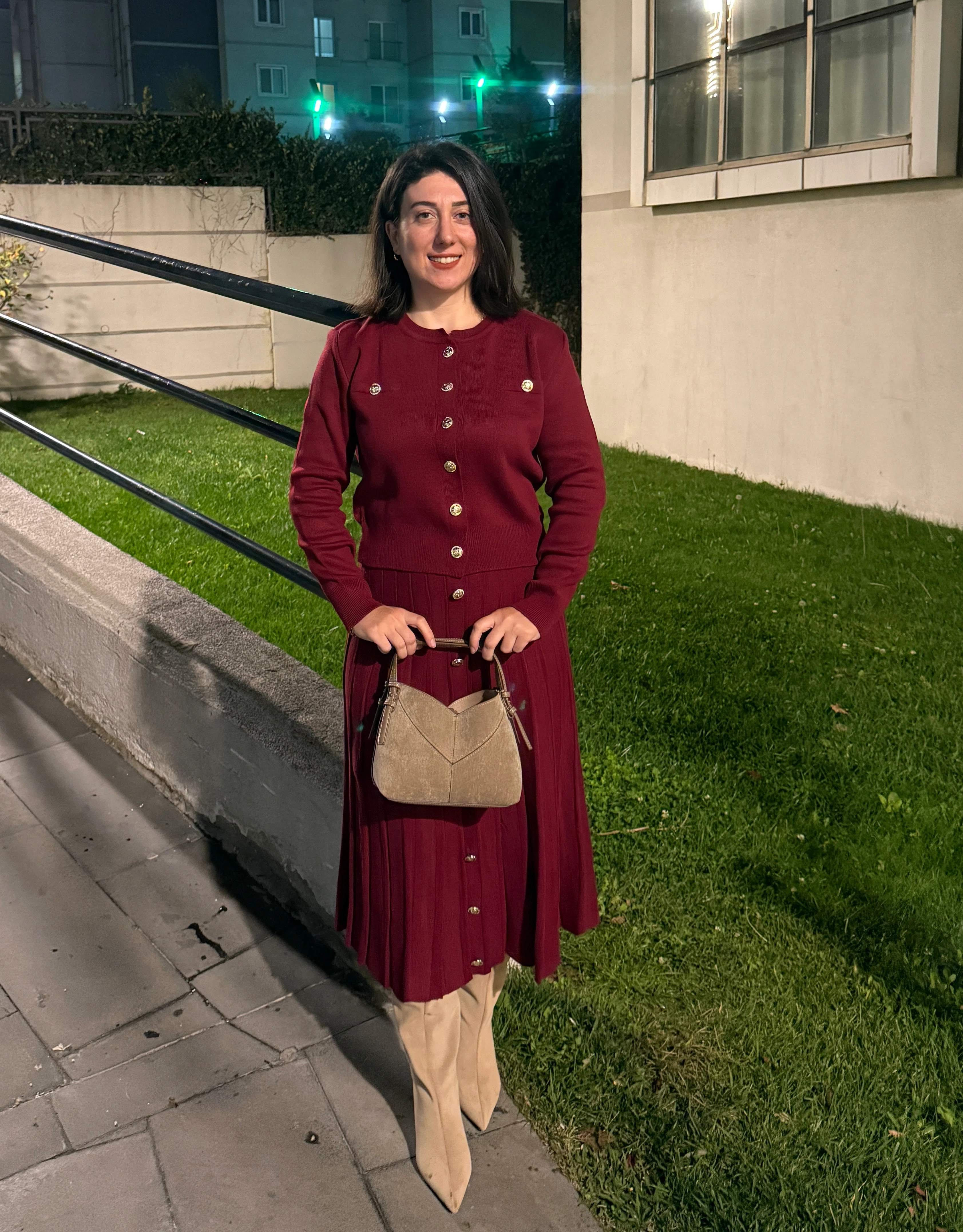 İKİLİ PİLİSE TRİKO TAKIM BORDO