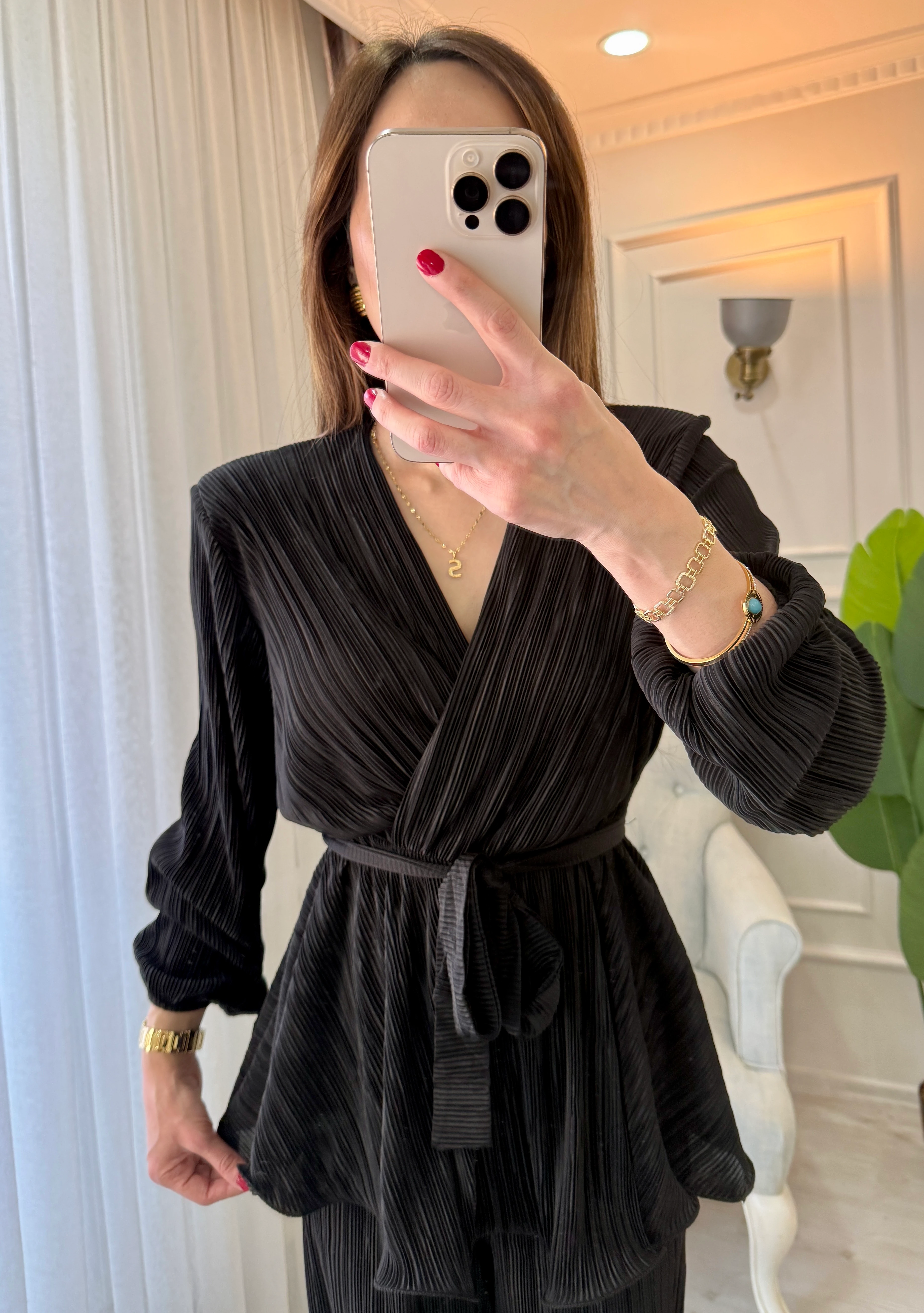 PİLİSE TAKIM SİYAH