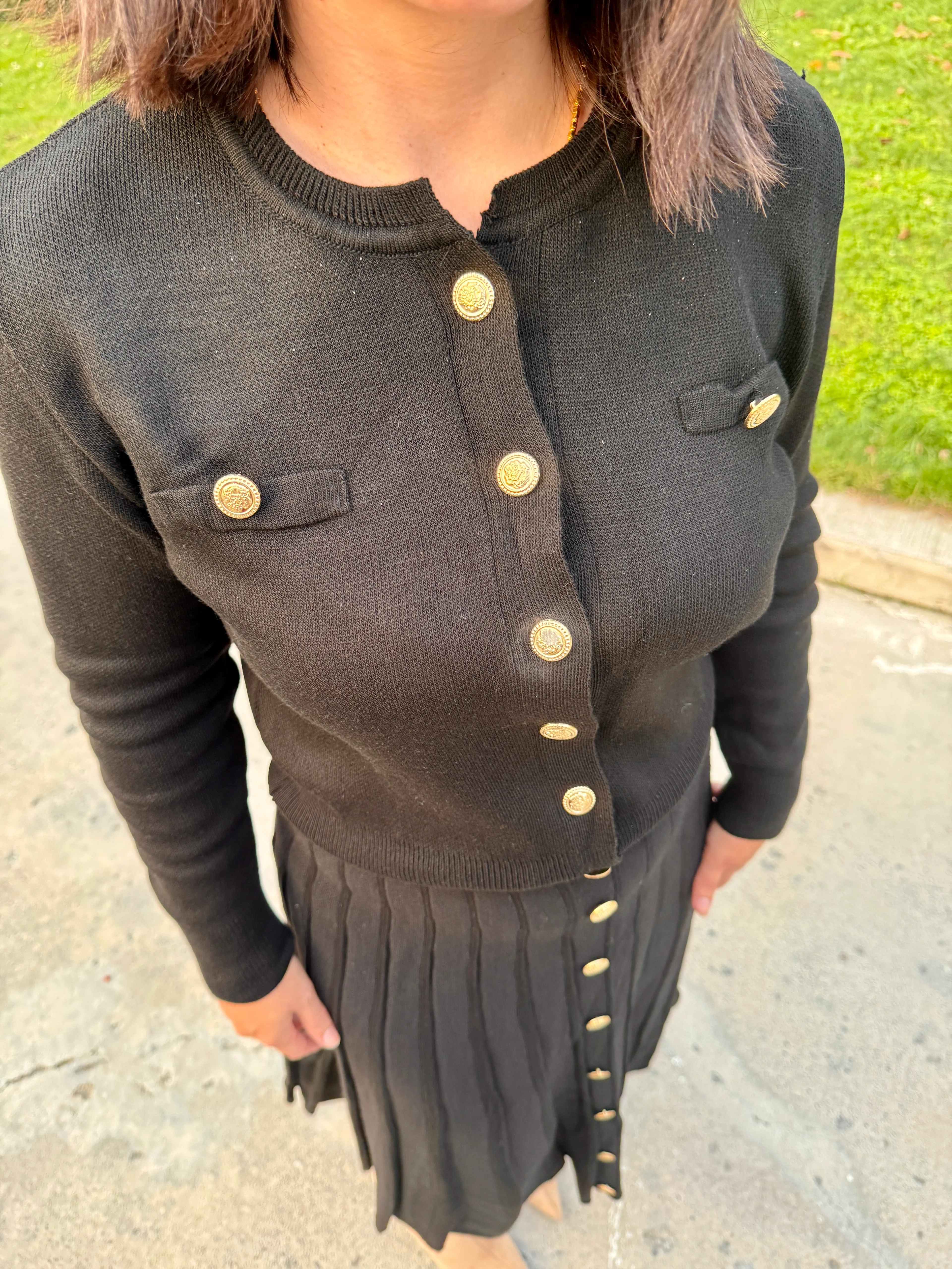 İKİLİ PİLİSE TRİKO TAKIM SİYAH