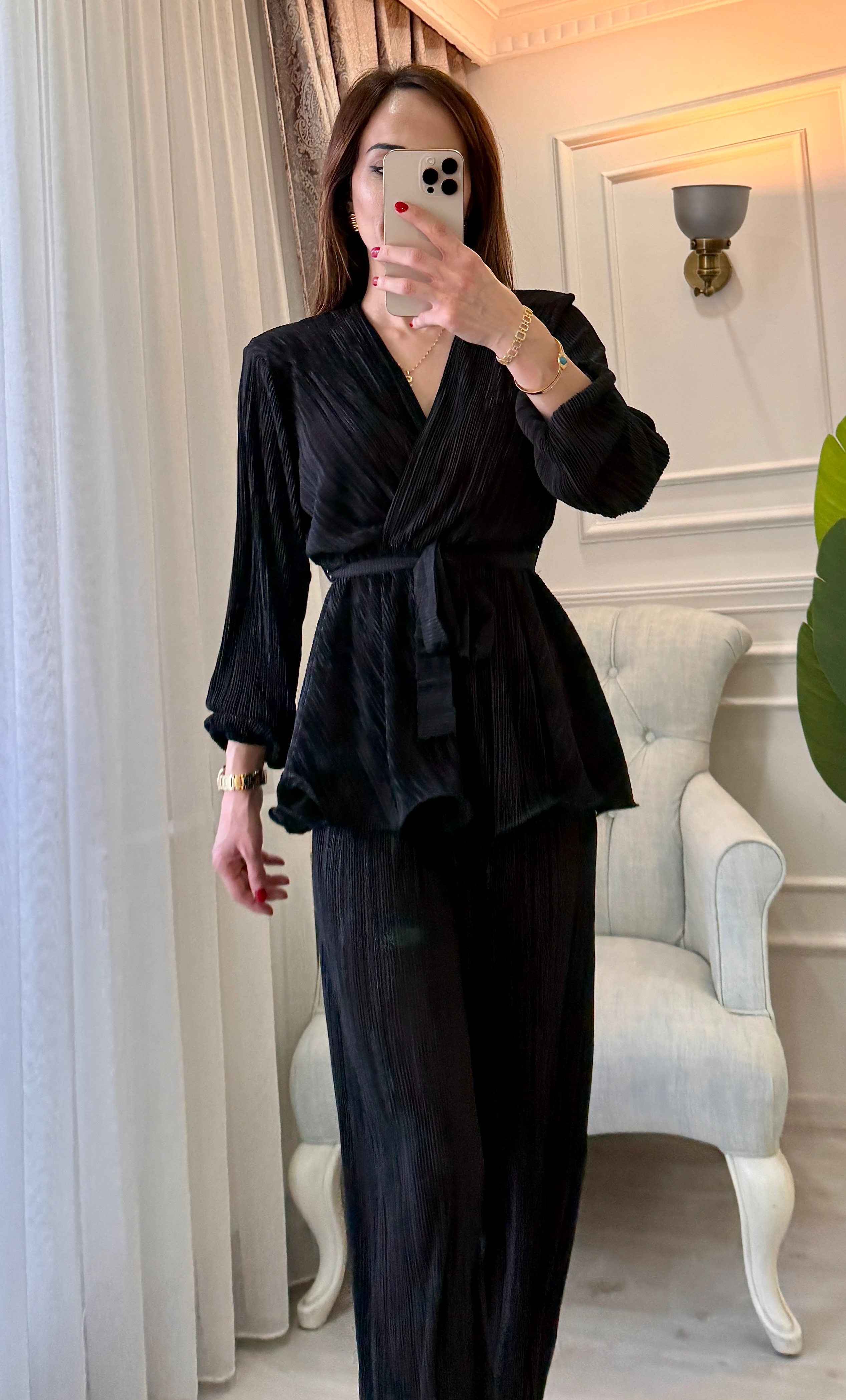 PİLİSE TAKIM SİYAH