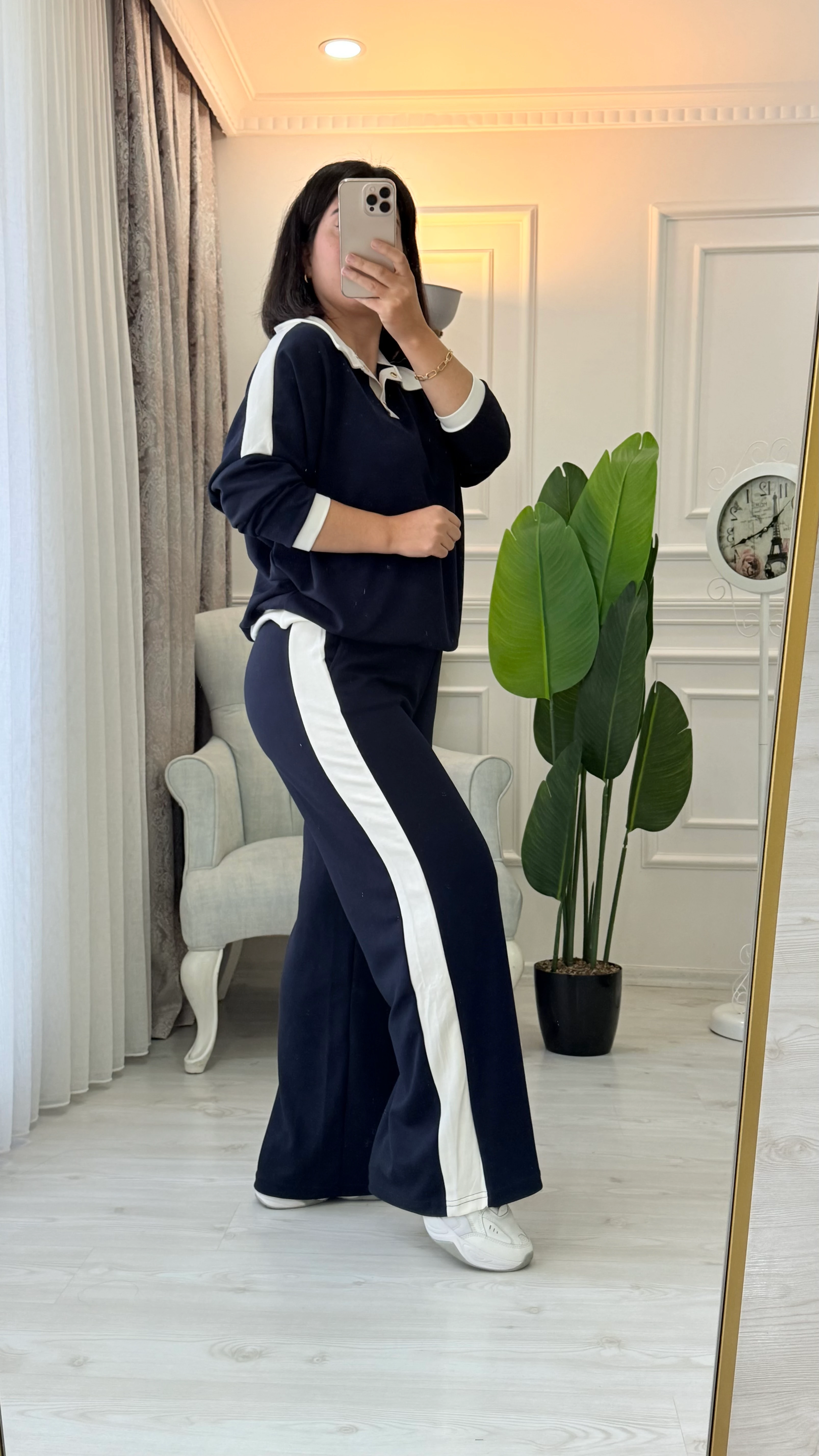 ŞERİT DETAY EŞOFMAN TAKIM LACİVERT