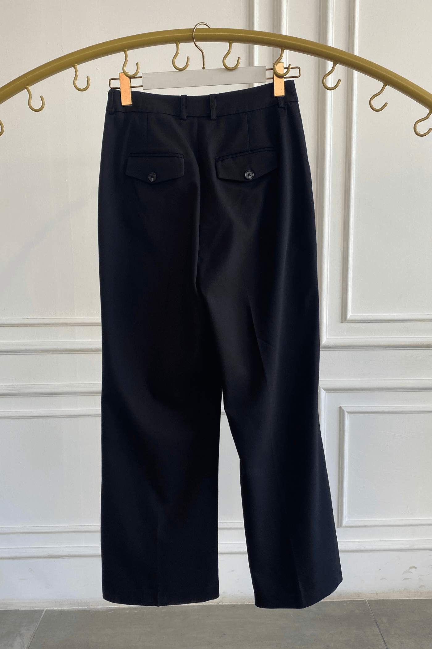 Arka Süs Cep Detaylı Palazzo Pantolon - SIYAH