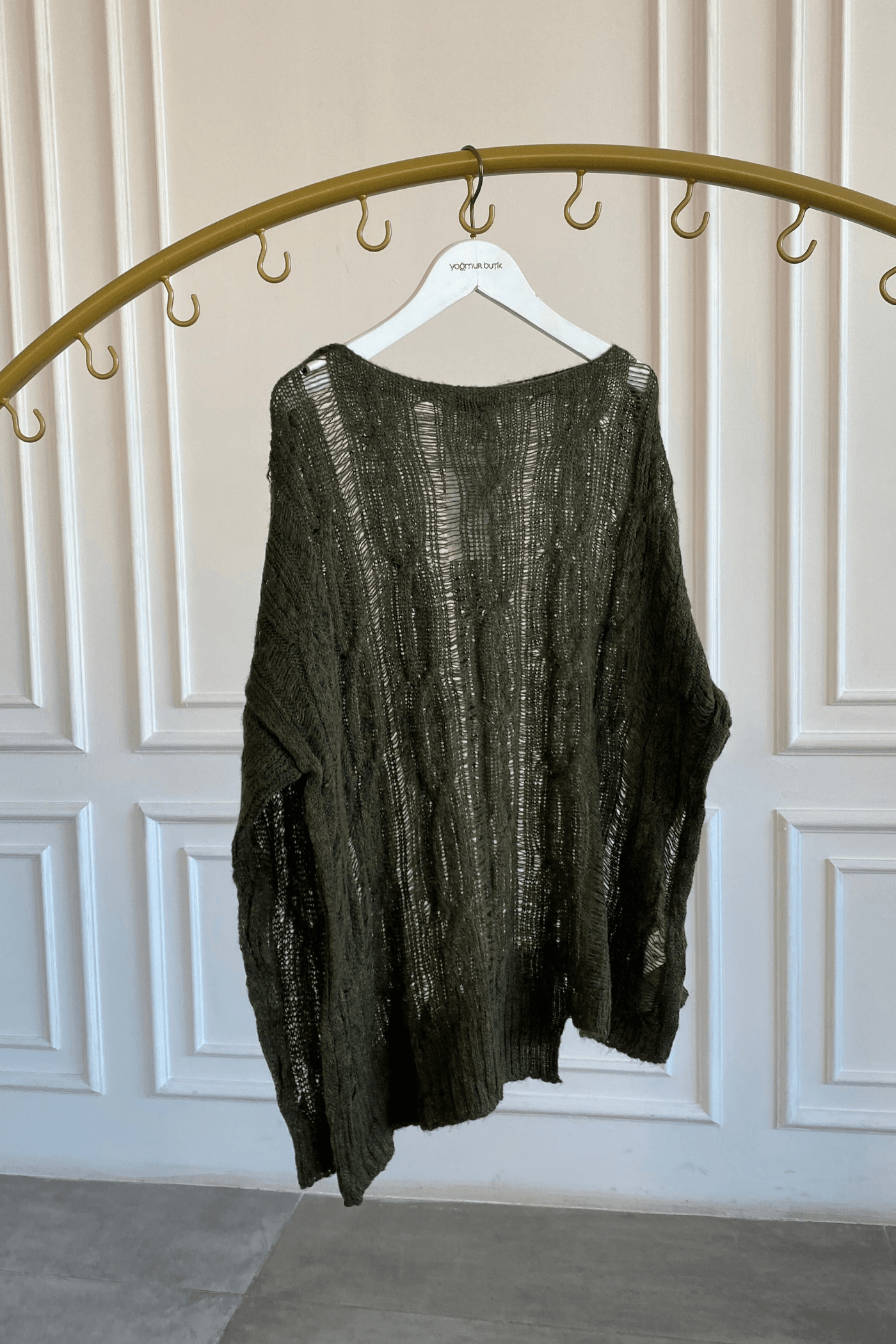 Saç Örgülü Ajurlu Triko