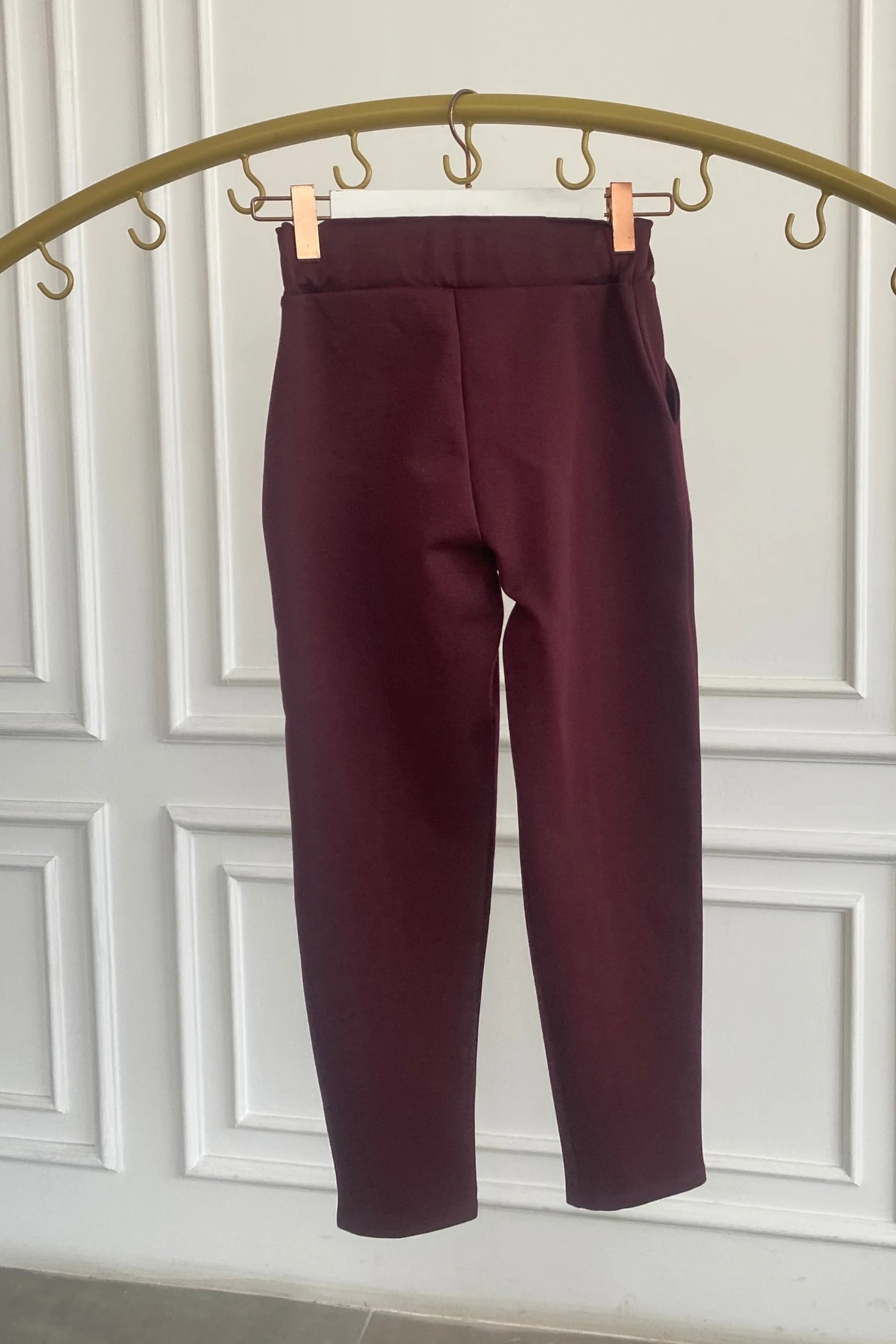 Yandan Cepli Paça Yırtmaç Detaylı Çelik Örme Tayt Pantolon