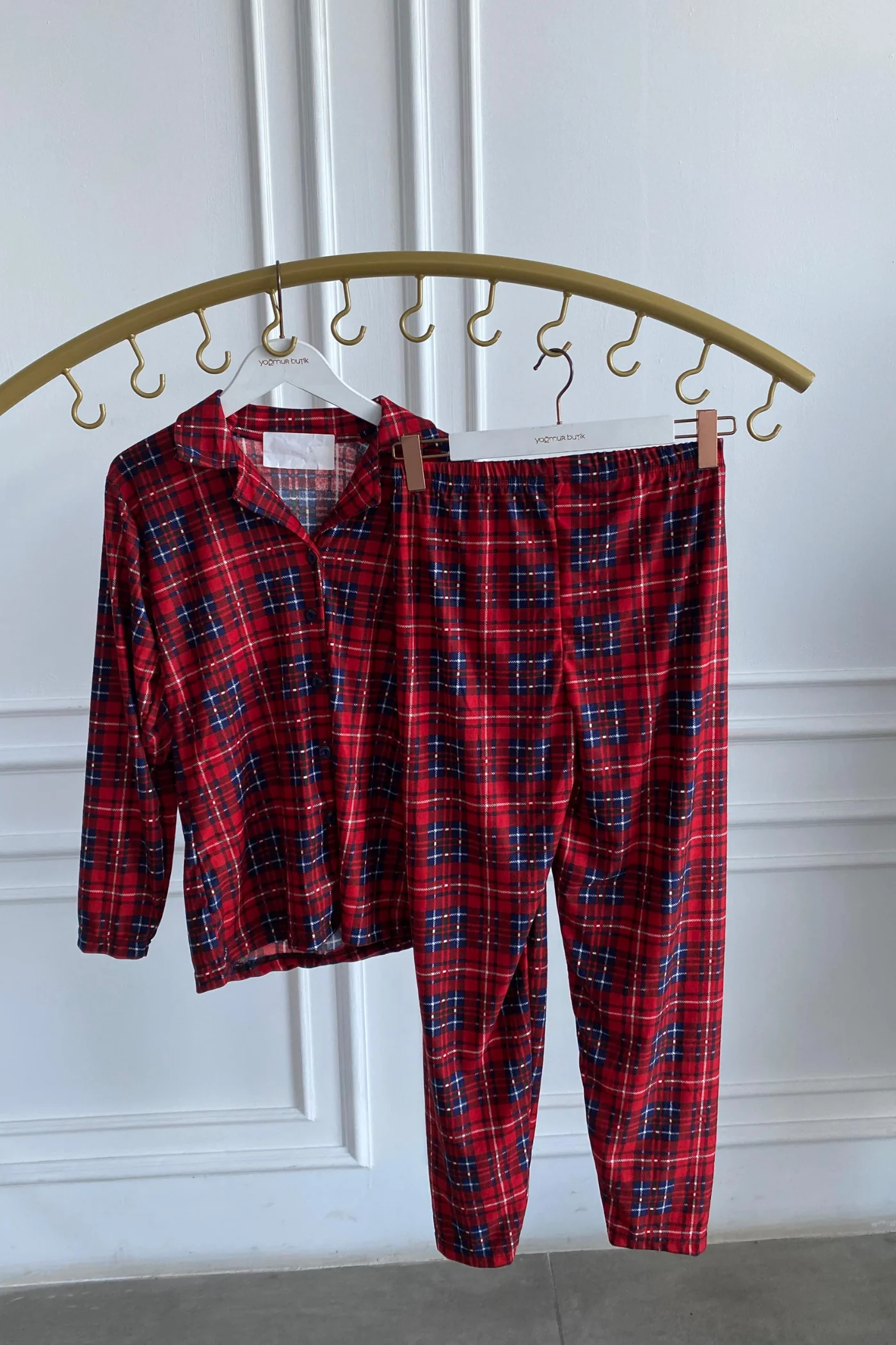 Ekose Desenli Pijama Takımı