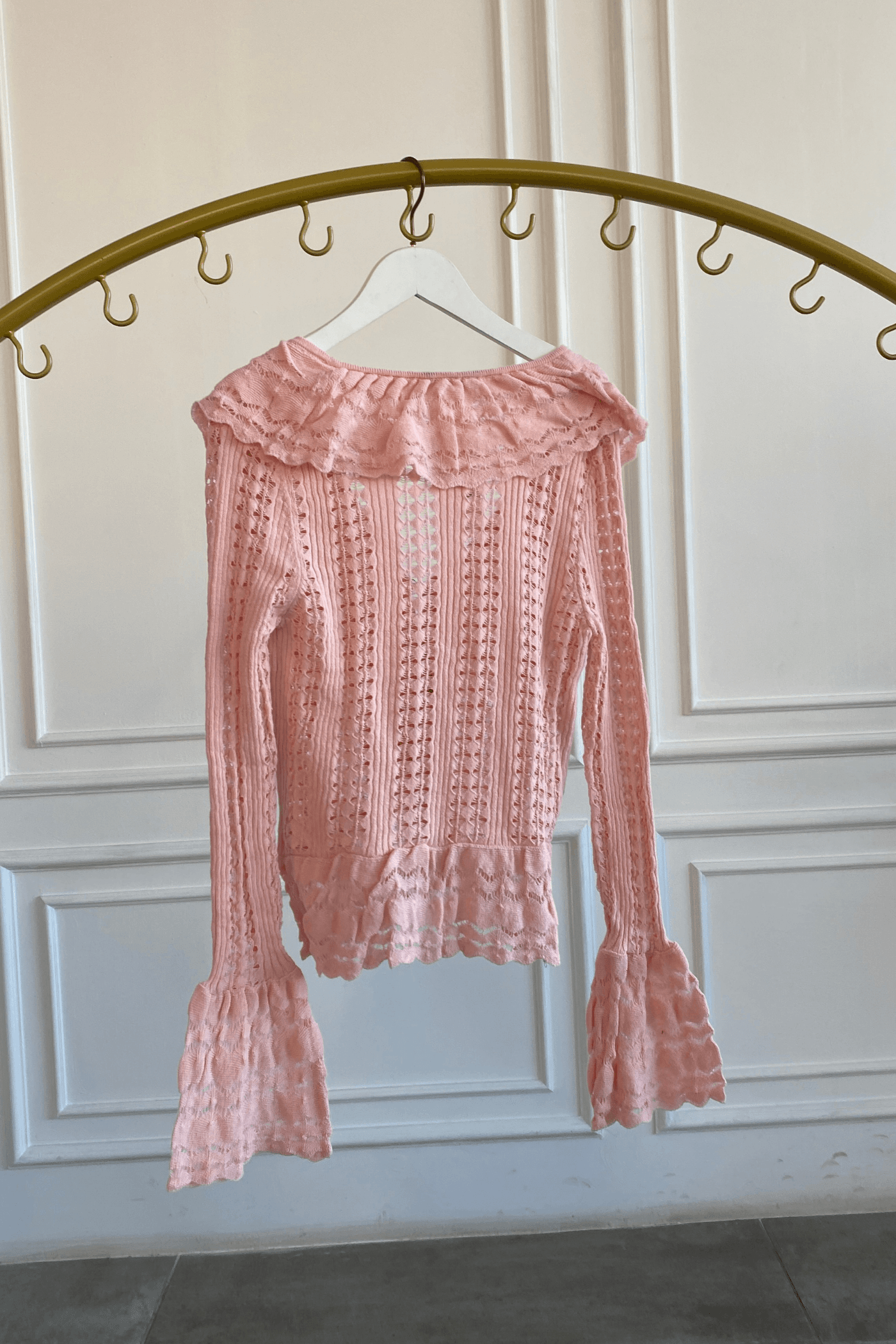 Fırfırlı Triko Hırka