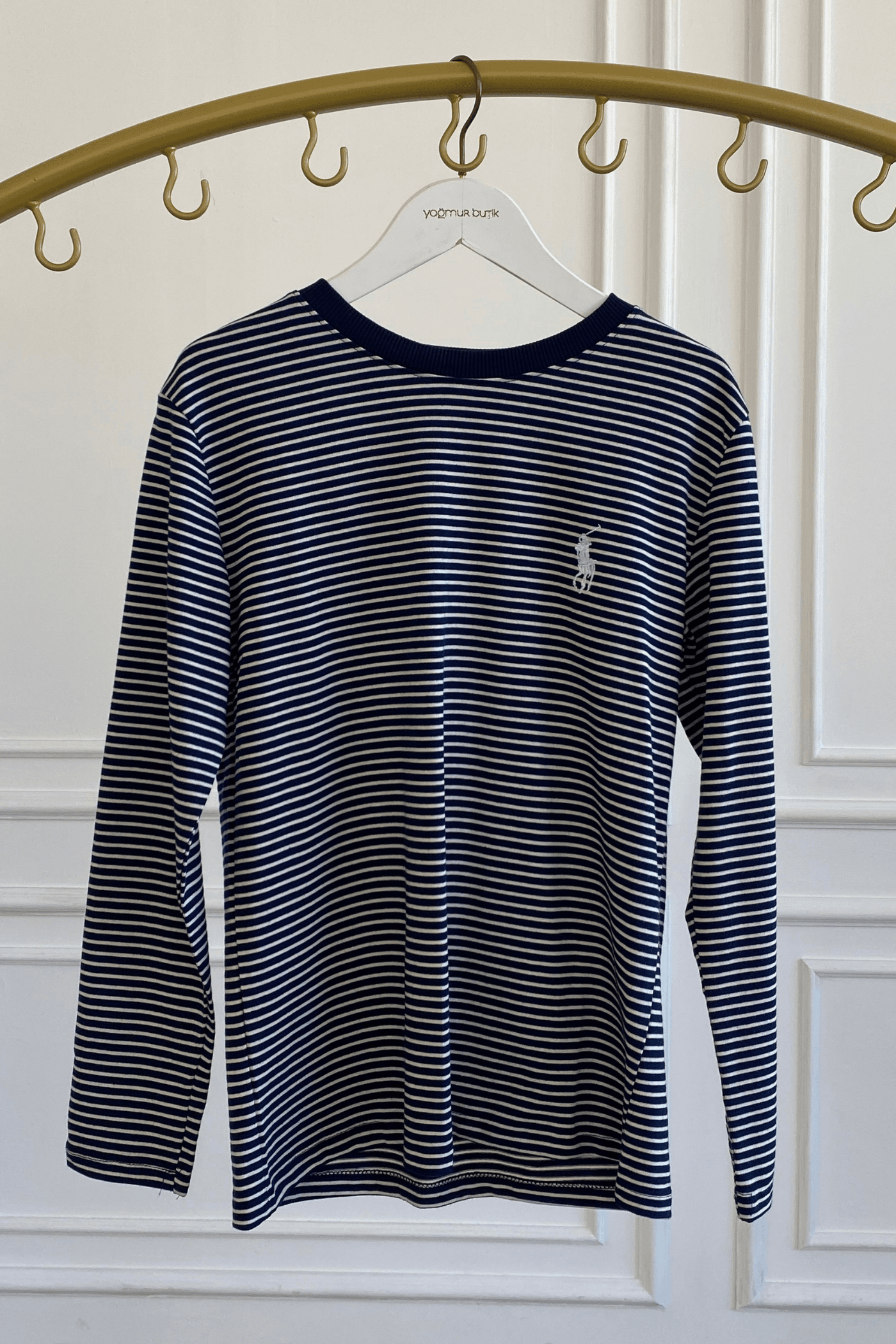 Bisiklet Yaka Çizgili Sweat 