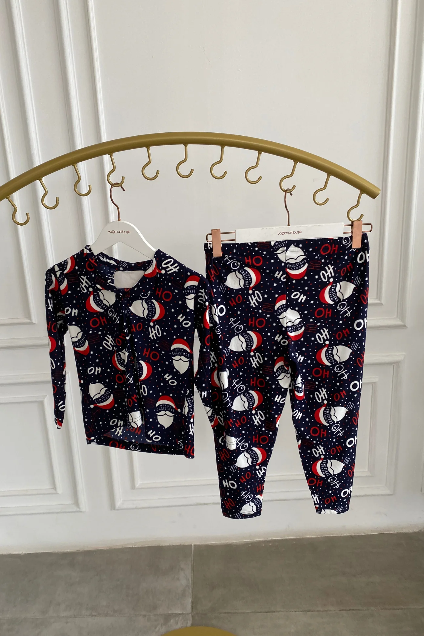 Çocuk Şapka Desenli Pijama Takımı