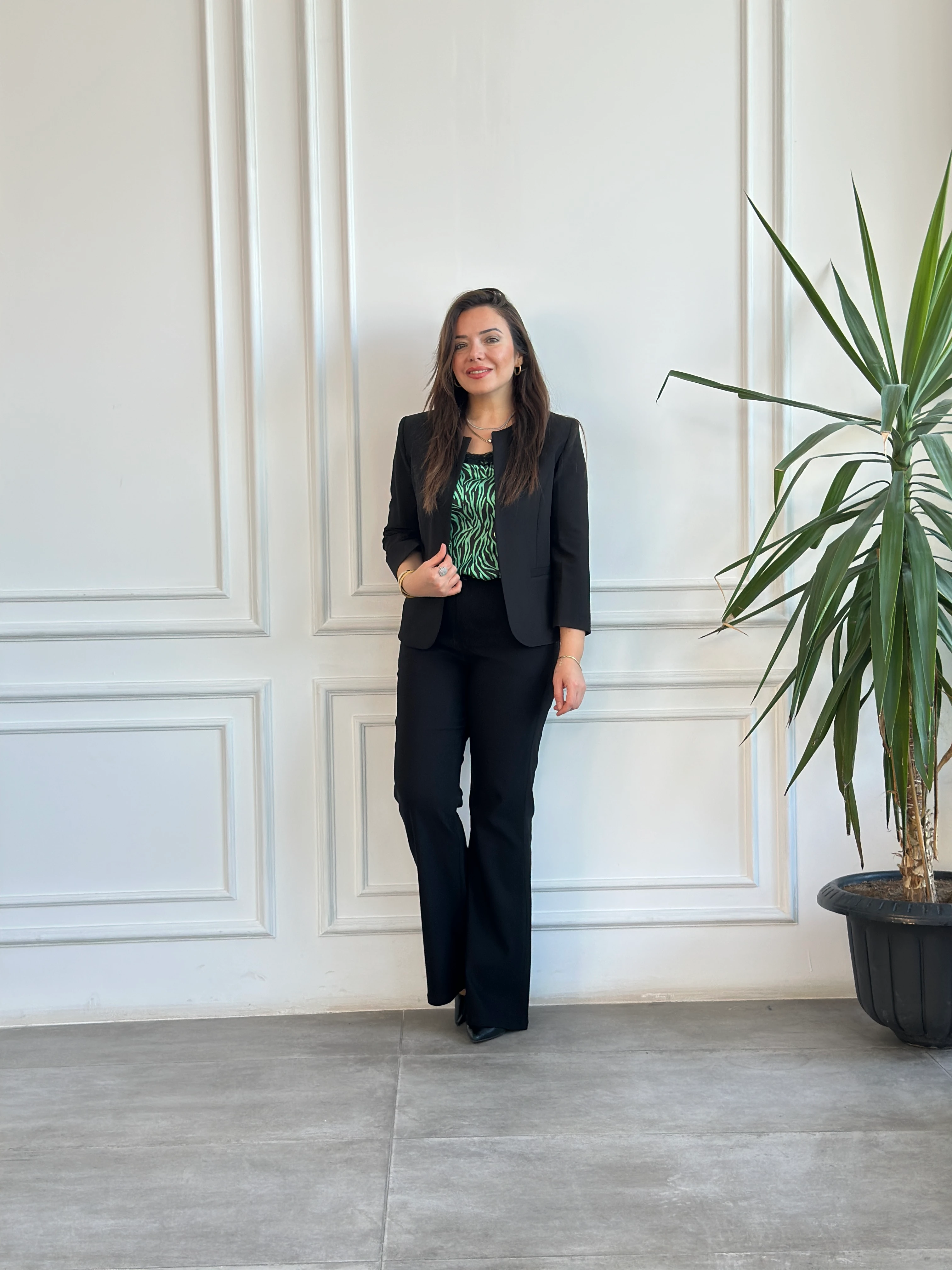 Beli Lastikli İspanyol Paça Pantolon